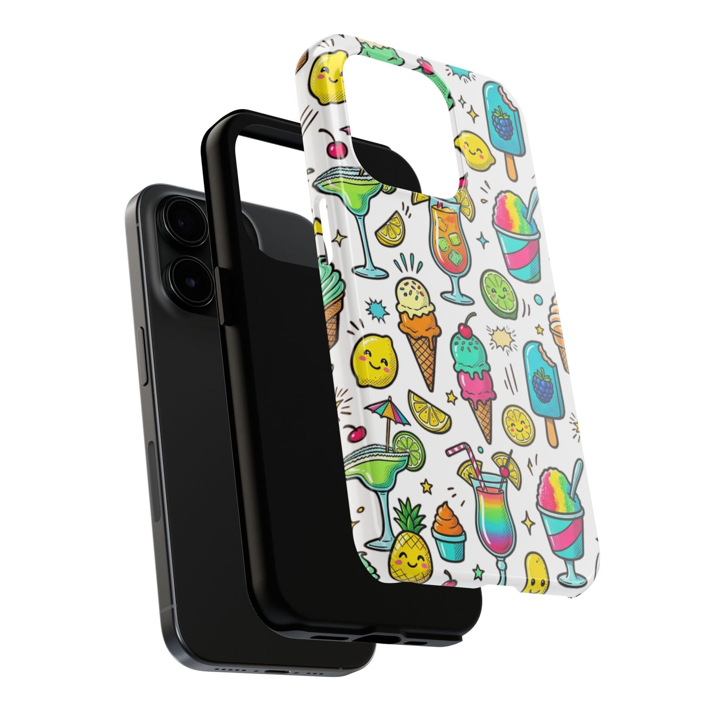 Tough Phone Case — Summer Ice Cream & Cocktails Pattern