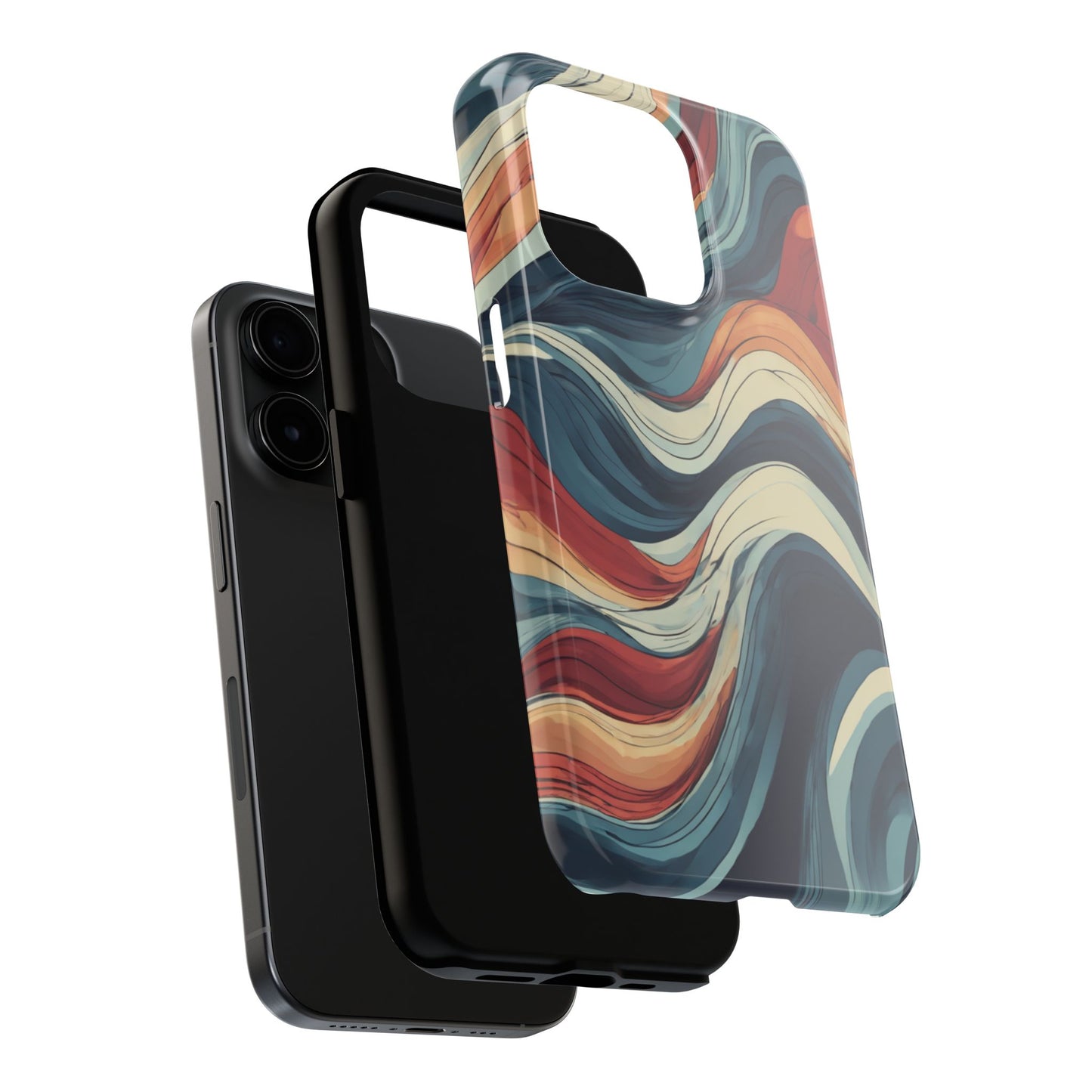 Abstract Wave Tough Phone Case | Stylish Protection for Daily Use - for iPhone