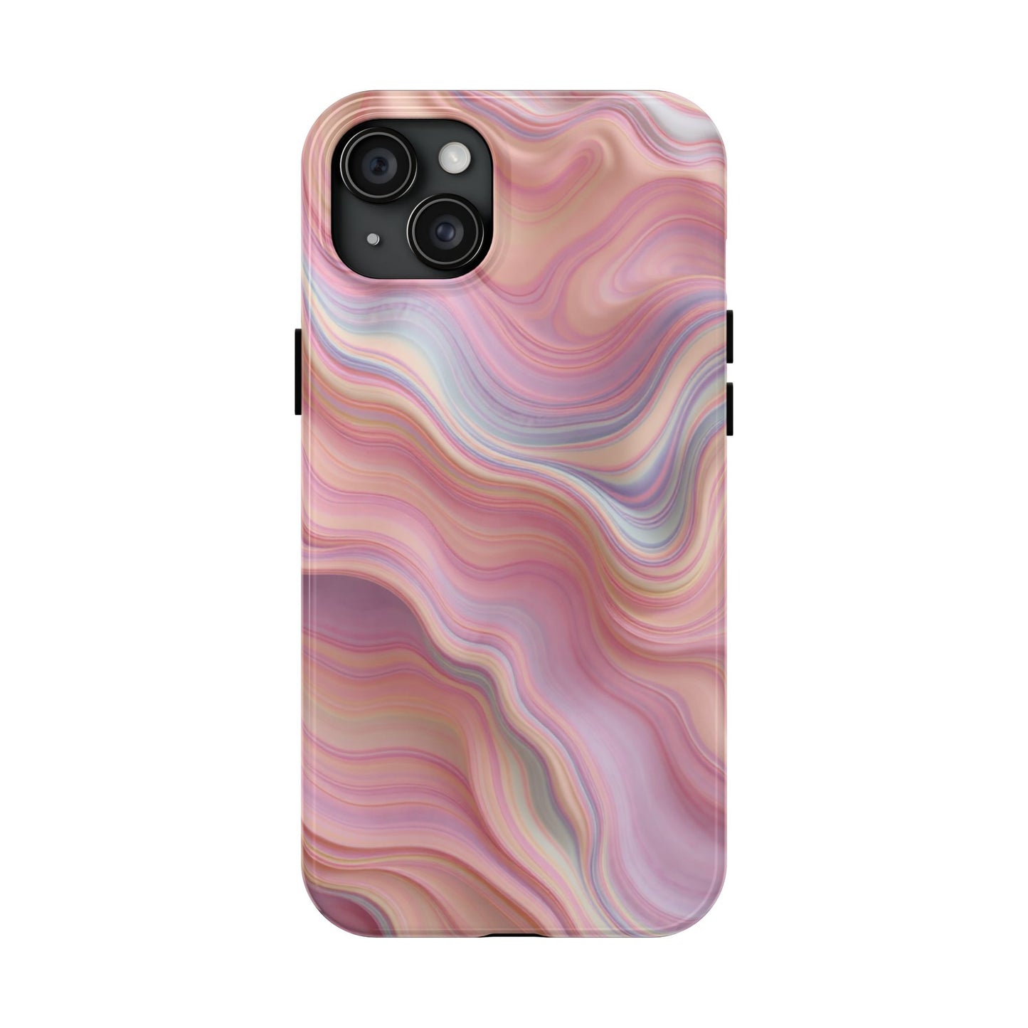 Stylish Tough Phone Cases - Abstract Pink Marble Design