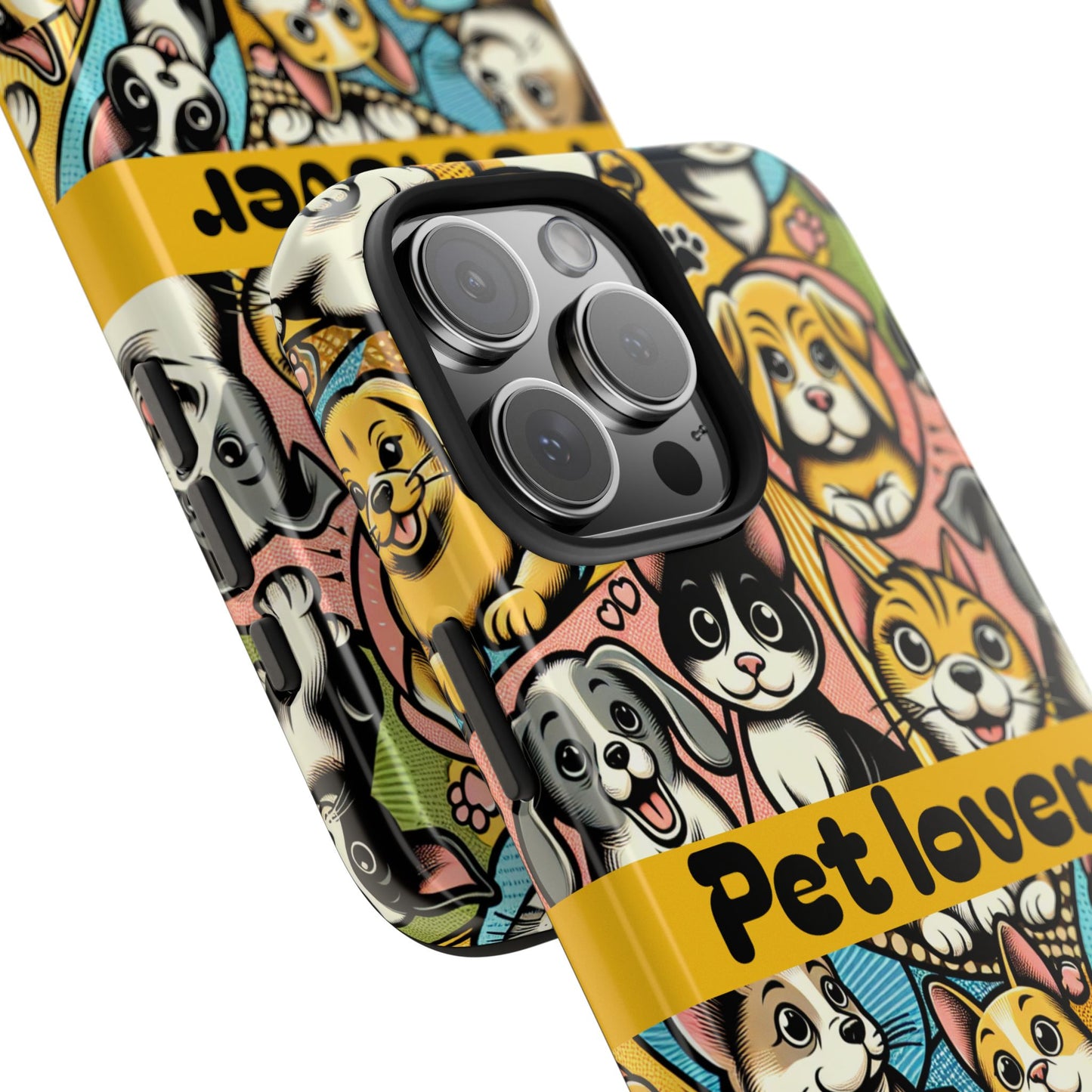 Pet Lover Tough Phone Case - Colorful Animal Design - for iPhone