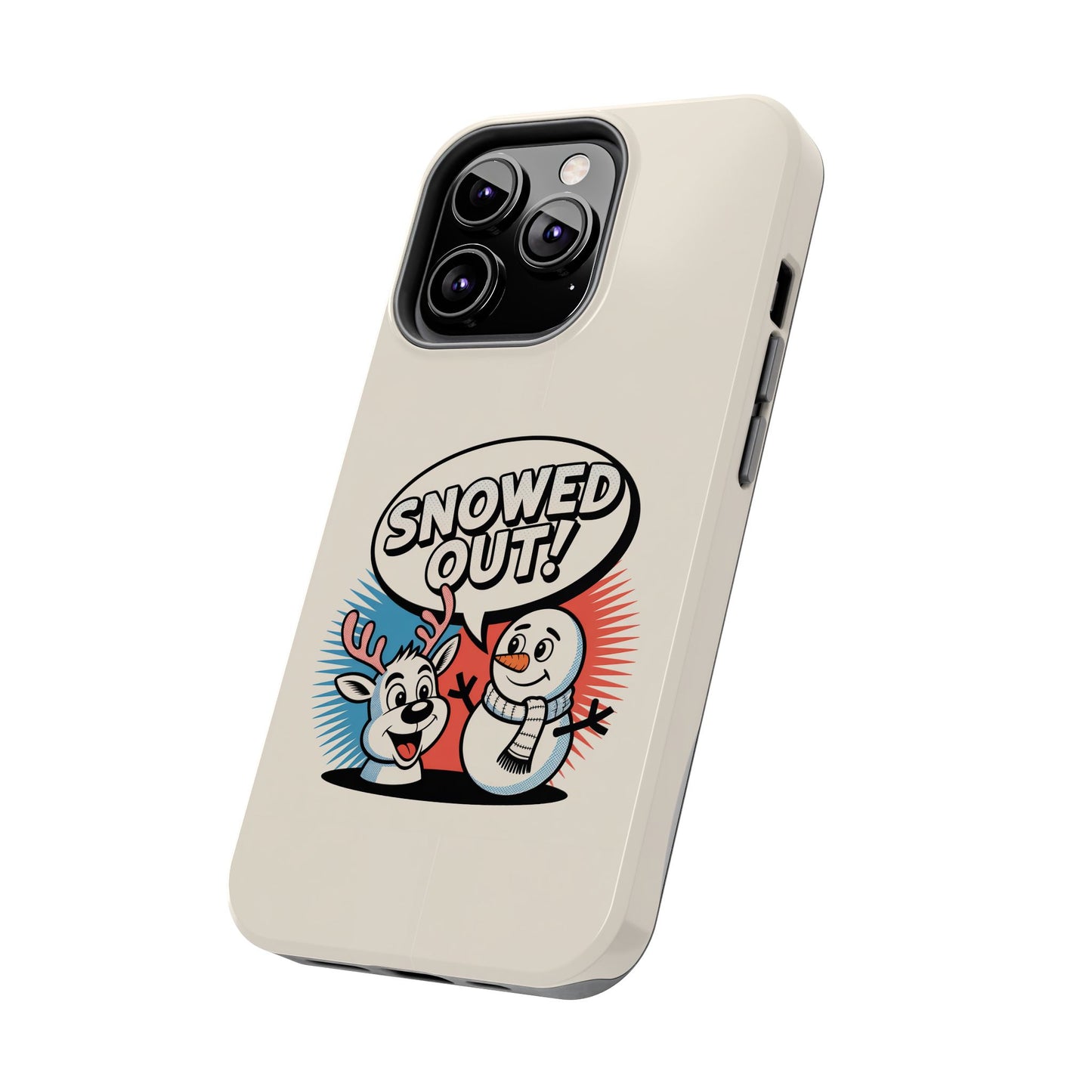 Snowman & Reindeer Tough Phone Case - Snowed Out Holiday Design