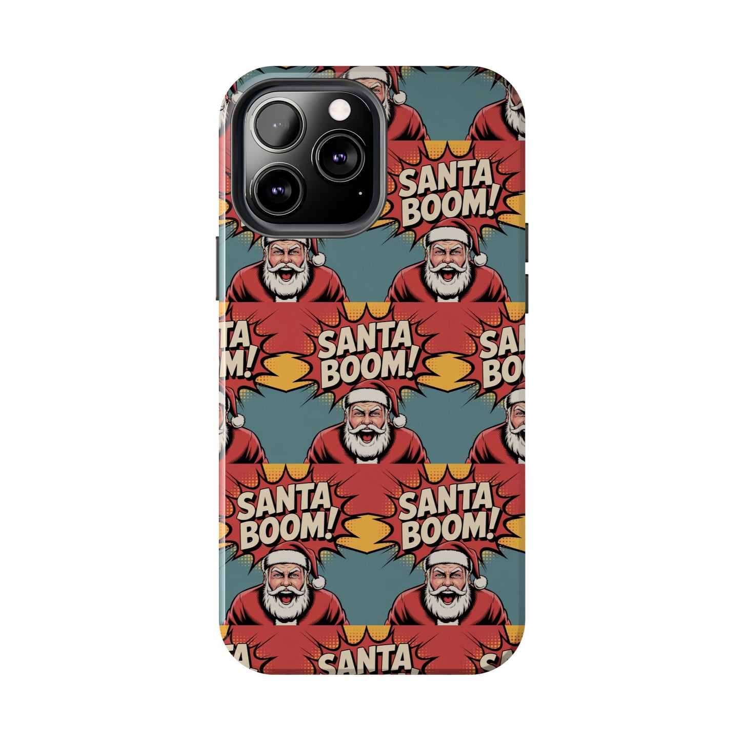 Festive Santa Boom Pattern Tough Phone Case