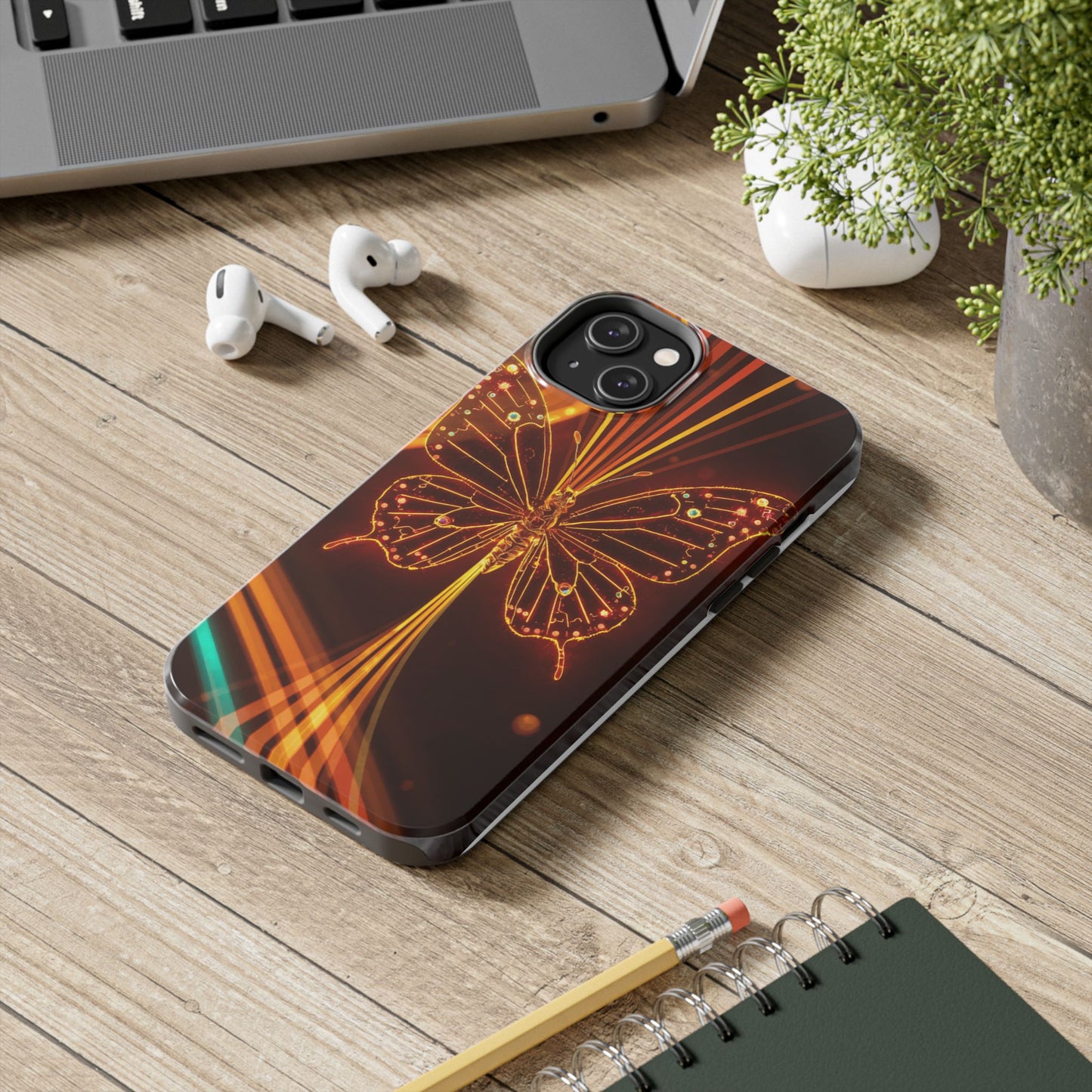 Elegant Butterfly Tough Phone Case - Stylish Protection for Nature Lovers