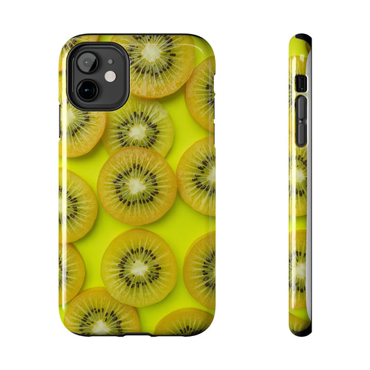 Vibrant Kiwi Tough Phone Case - Bright Yellow Design for Fruit Lovers