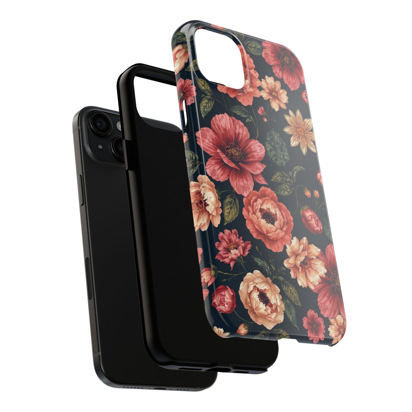 Spring Power! Floral Tough Phone Case - Durable Protection with Elegant Flower Design - for iPhone