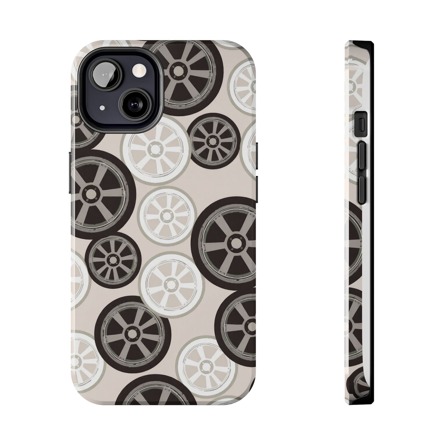 Racing Wheel Design Tough Phone Case – Durable Protection for Automotive Enthusiasts