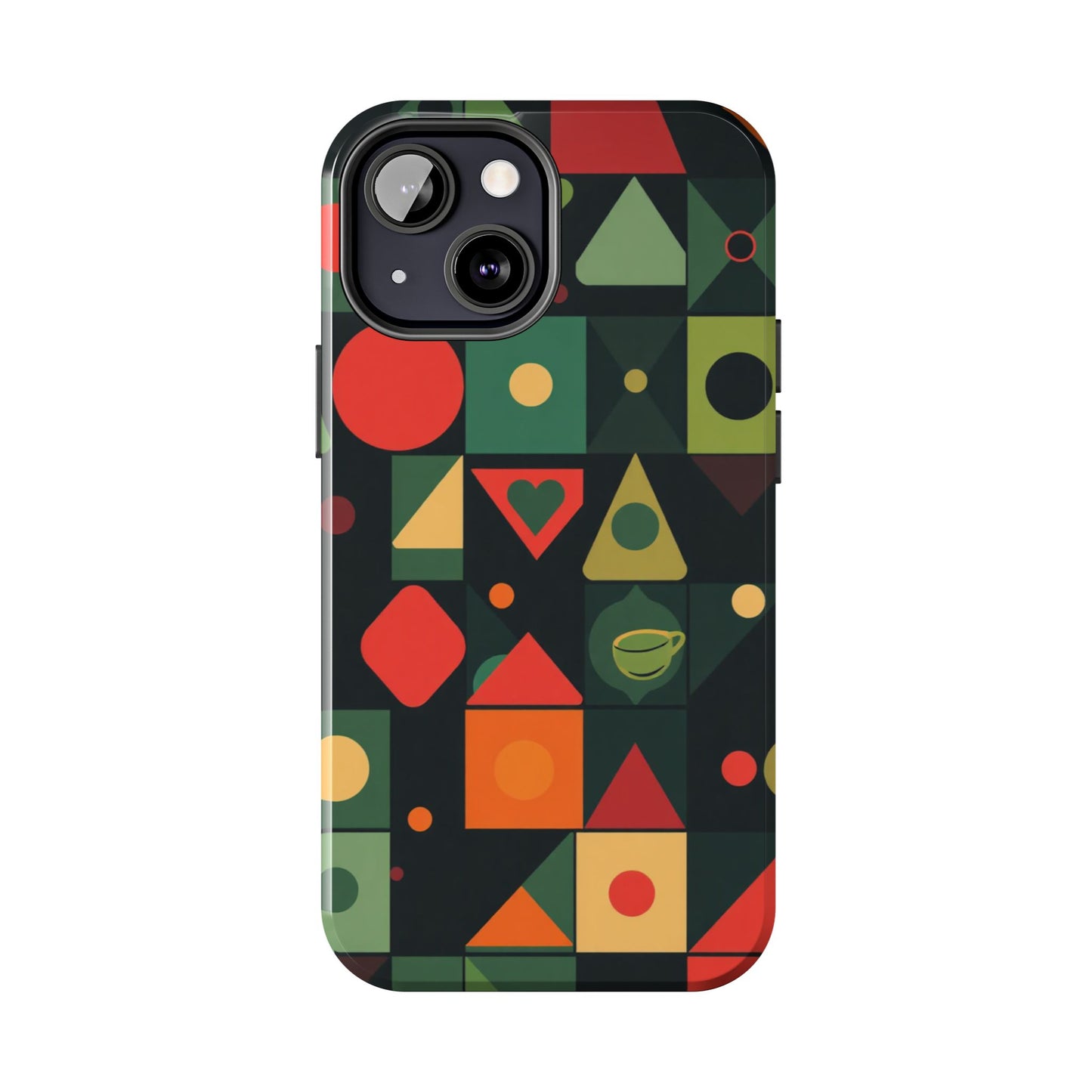Vibrant Geometric Tough Phone Cases – Stylish Protection for Trendsetters - for iPhone