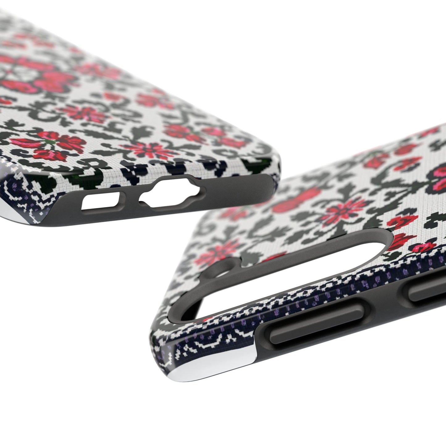 Traditional Knit Floral Design | Tough Phone Case - Durable Protection for iPhone