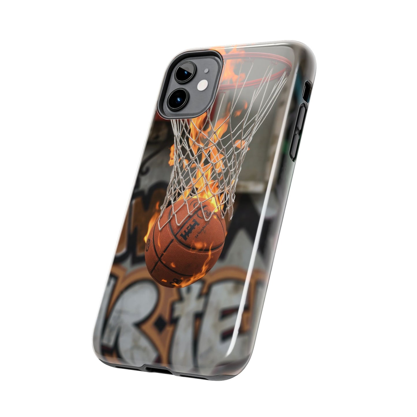 Fire Basketball Tough Phone Case - Durable Sporty Design for Athletes & Fans