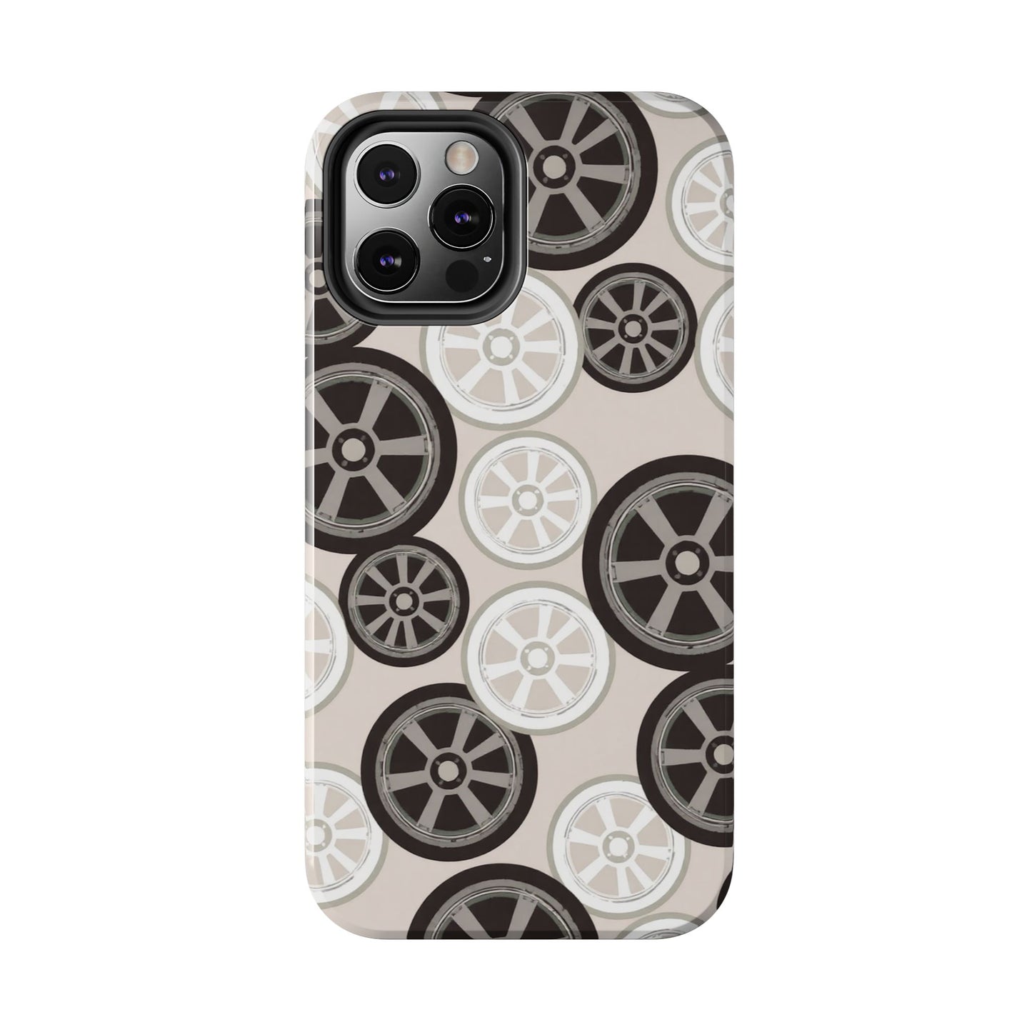 Racing Wheel Design Tough Phone Case – Durable Protection for Automotive Enthusiasts
