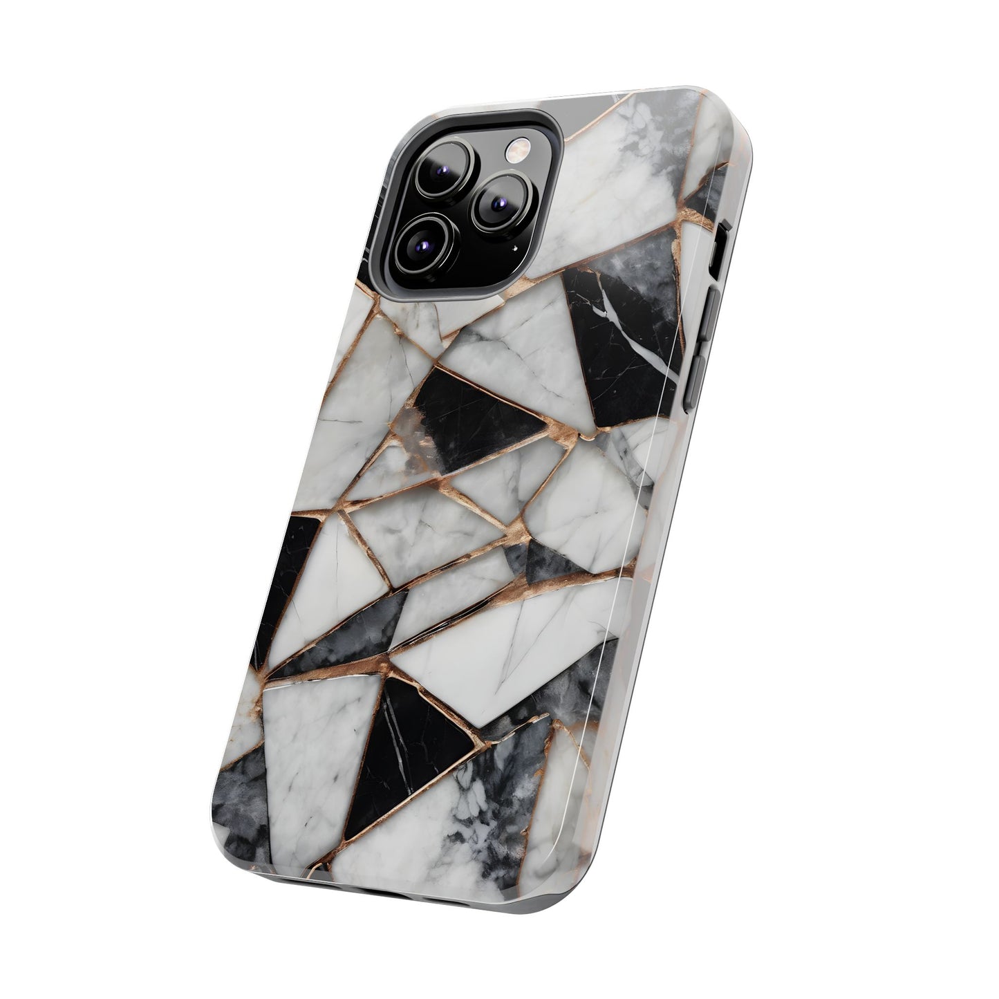 Elegant Marble Tough Phone Case - Stylish Protection for iPhone