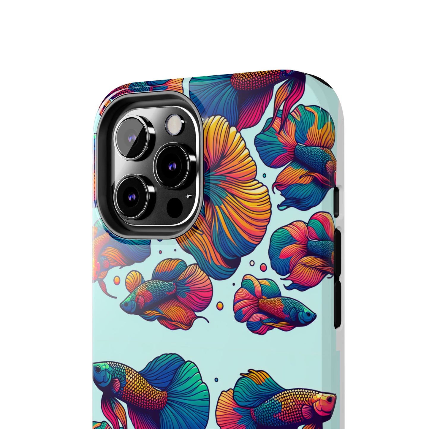 Colorful Fish Pattern Tough Phone Case - Aquatic Lovers - for iPhone