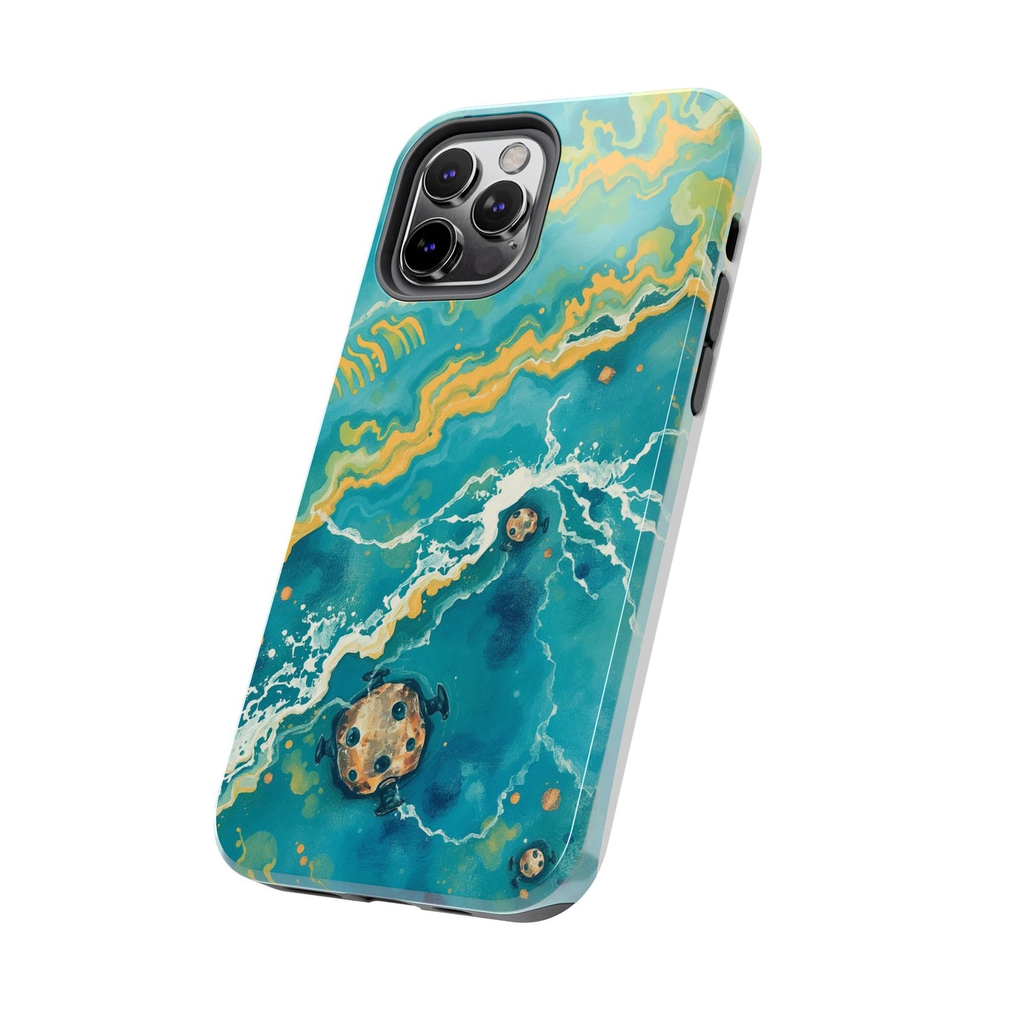 Ocean Wave Tough Phone Case – Durable Protection with Abstract Art Design