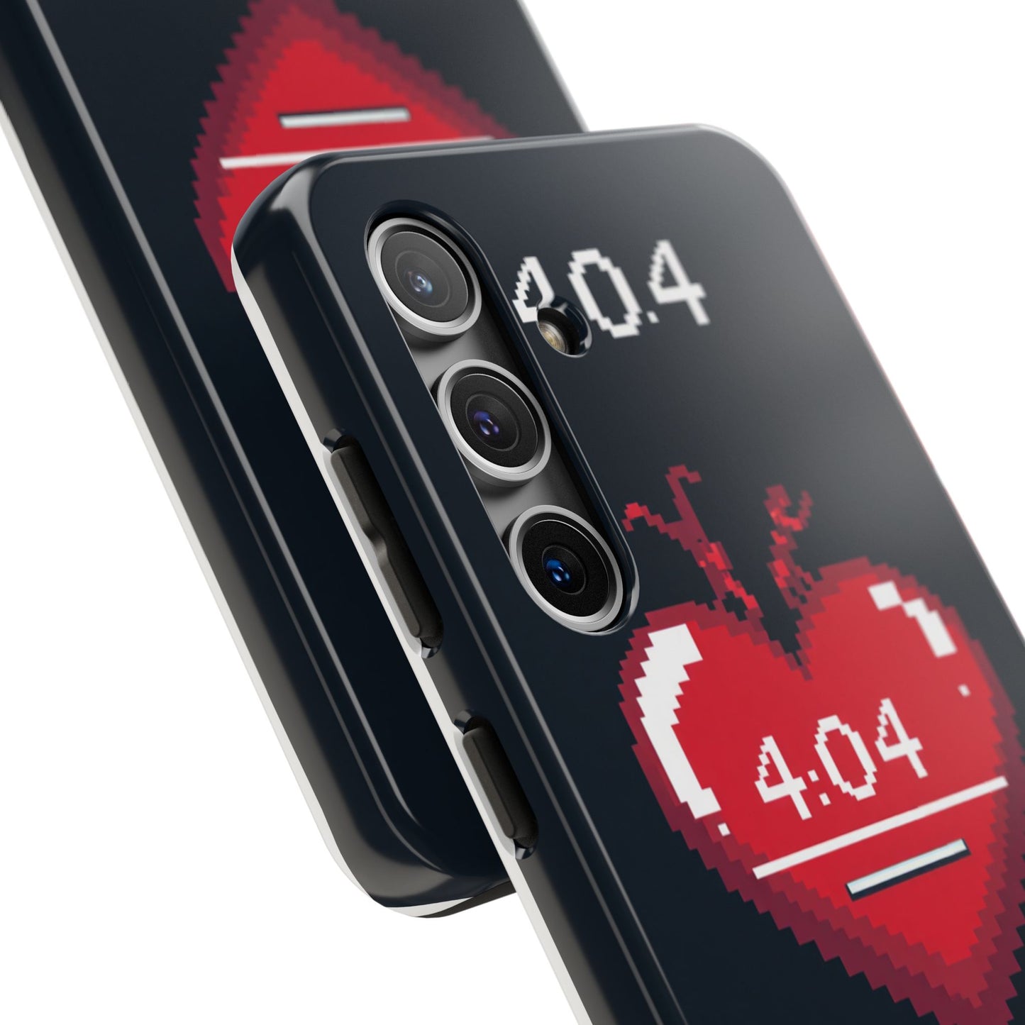 Vintage Pixel Heart Tough Phone Case - "404 Love Not Found" Design