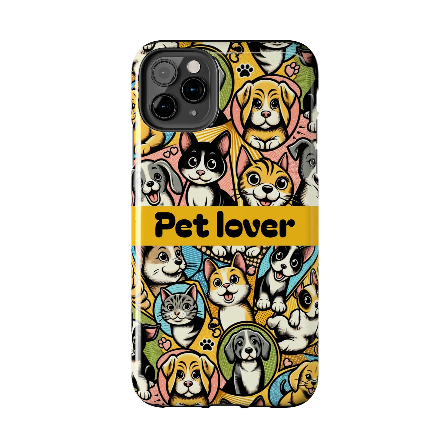 Pet Lover Tough Phone Case - Colorful Animal Design - for iPhone