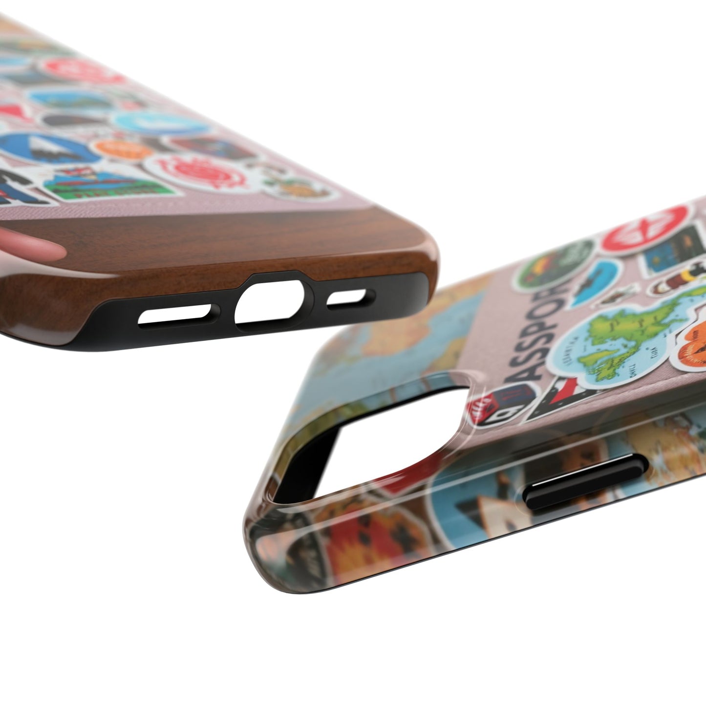 Adventure Stickers Phone Case - Tough Protection for Travel Lovers