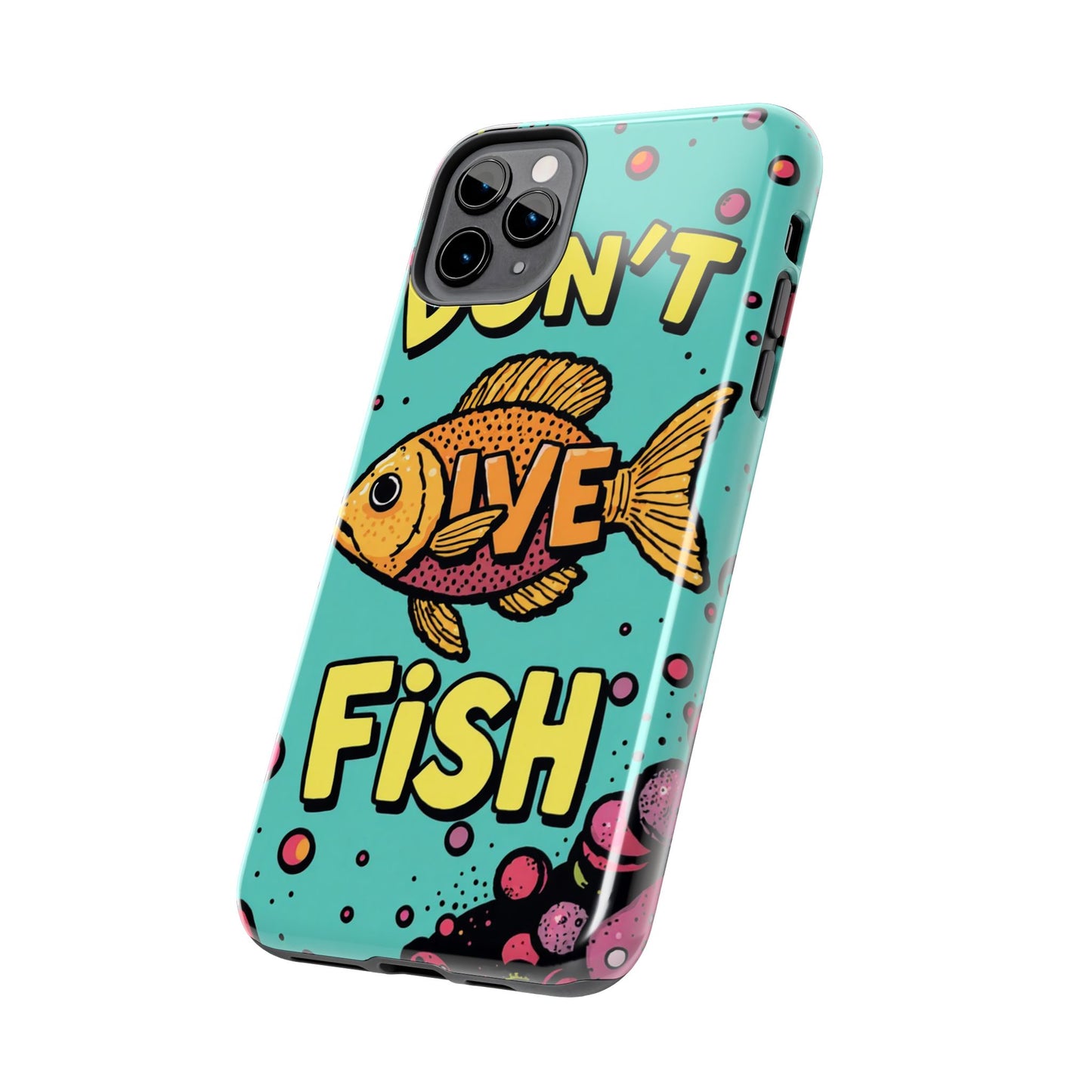 Catchy Fish-Themed Tough Phone Cases, Unique Gift for Fish Lovers, Durable Protection for Phones, Fun Aquatic Design, Ideal for Holidays