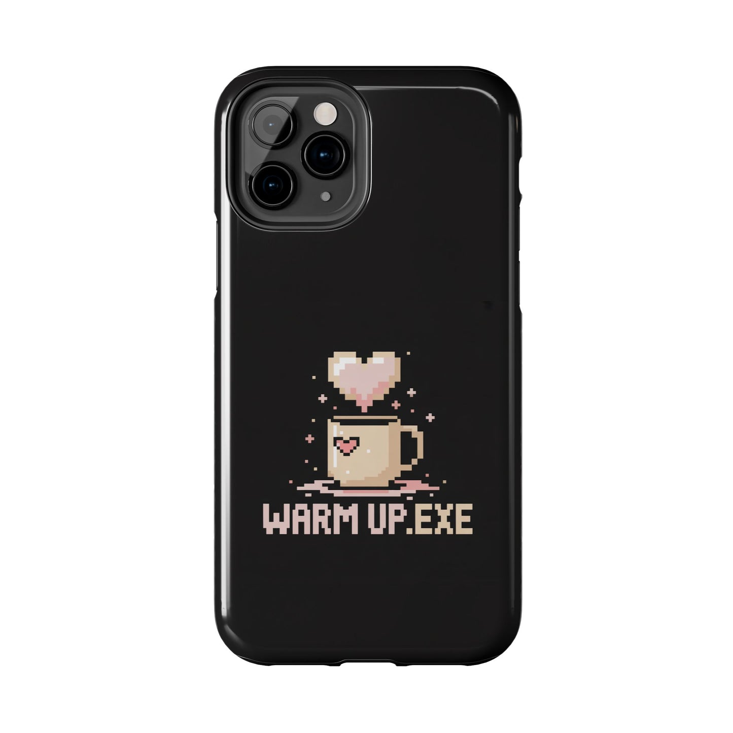 Warm Up.EXE Tough Phone Case - Cute Pixel Art Design for Tech Lovers