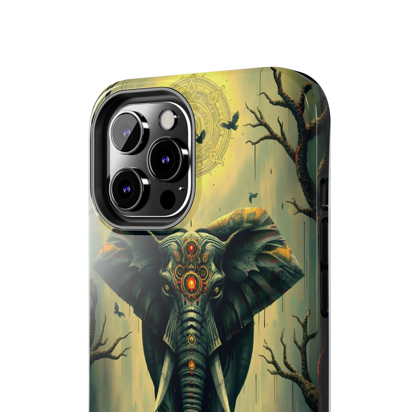 Mystical Forest Elephant Tough Phone Case | Vibrant Design for Nature Lovers - for iPhone