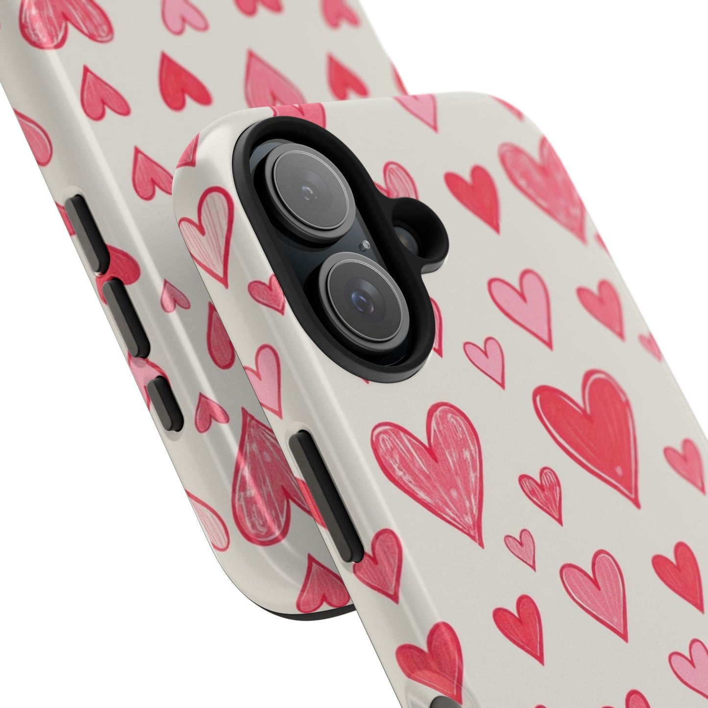 Heart Pattern Tough Phone Case - Cute and Stylish Protection