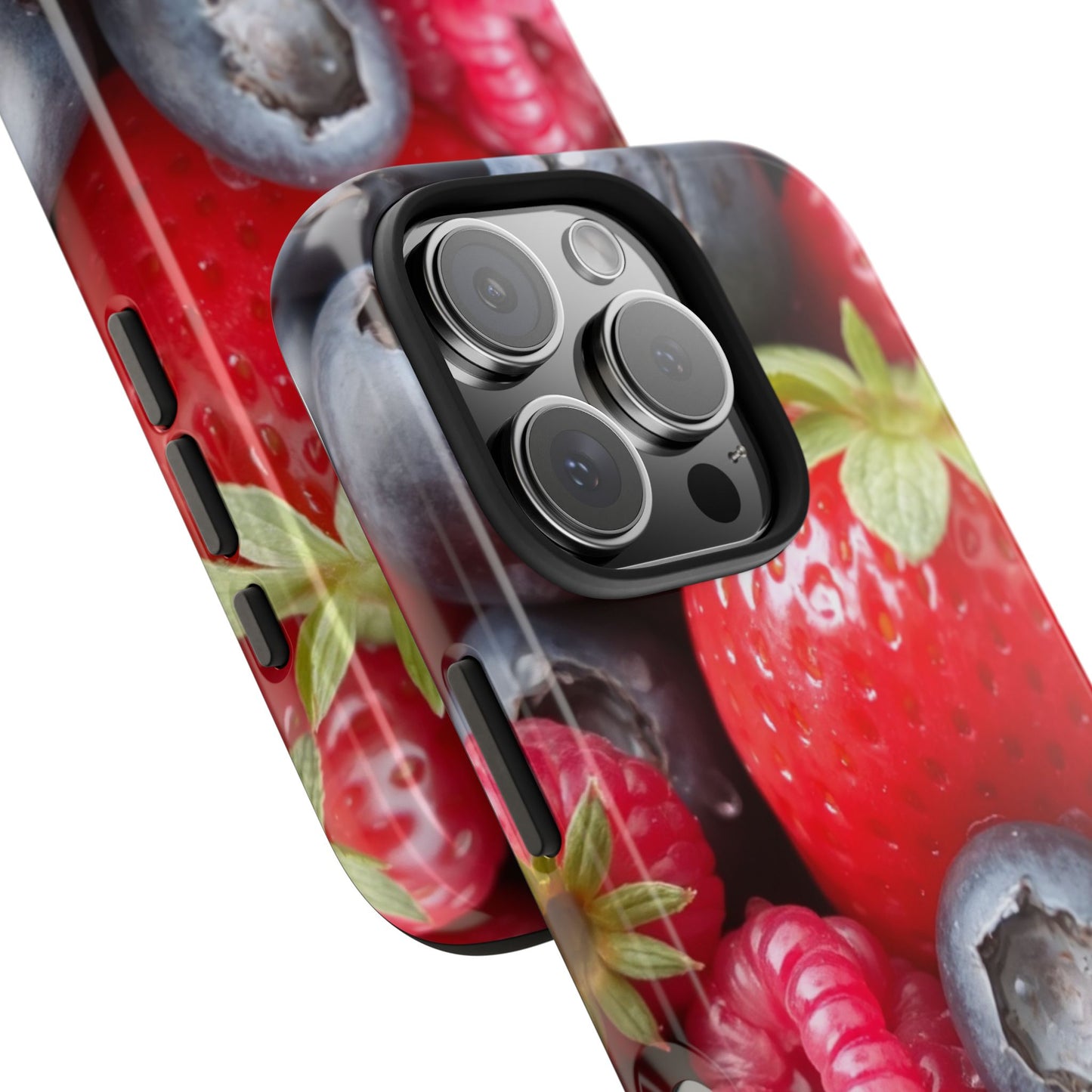 Fruit-Themed Tough Phone Case - Berry Burst Design