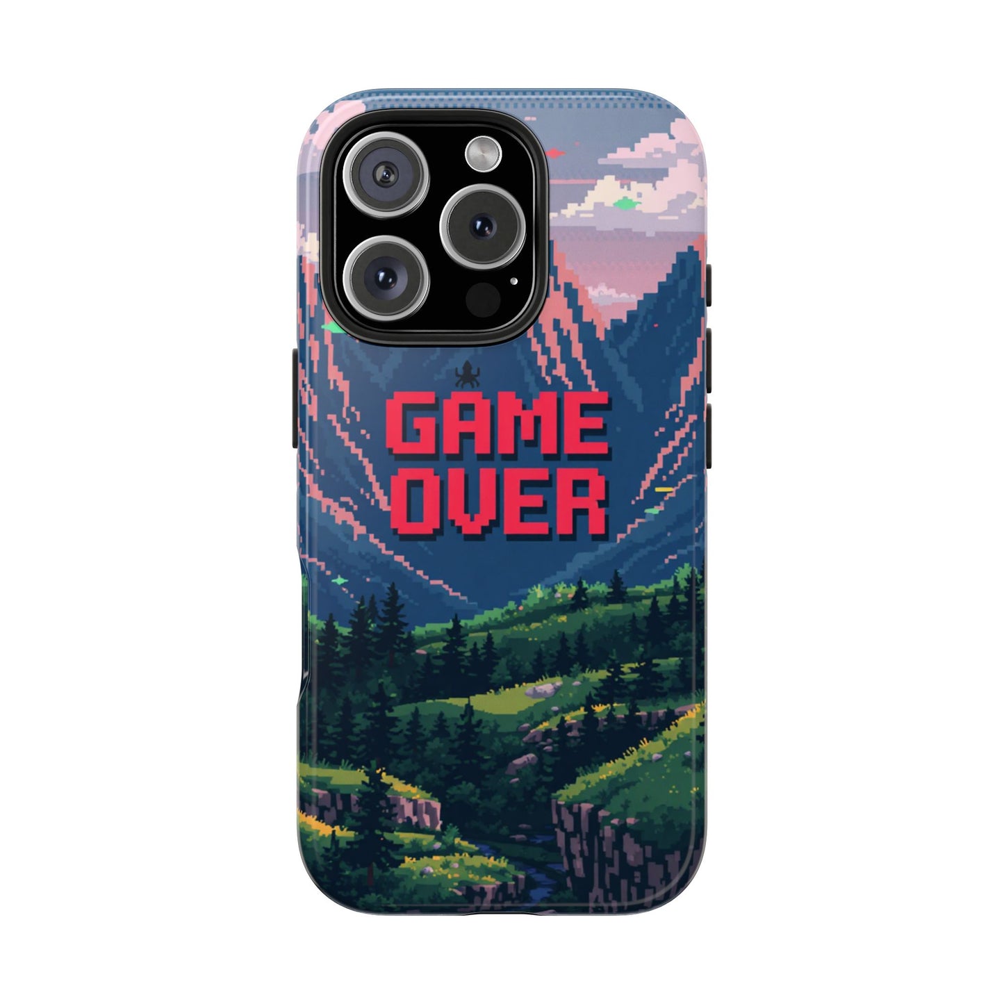Pixel Art Tough Phone Case - 'Game Over' Design for Gamers