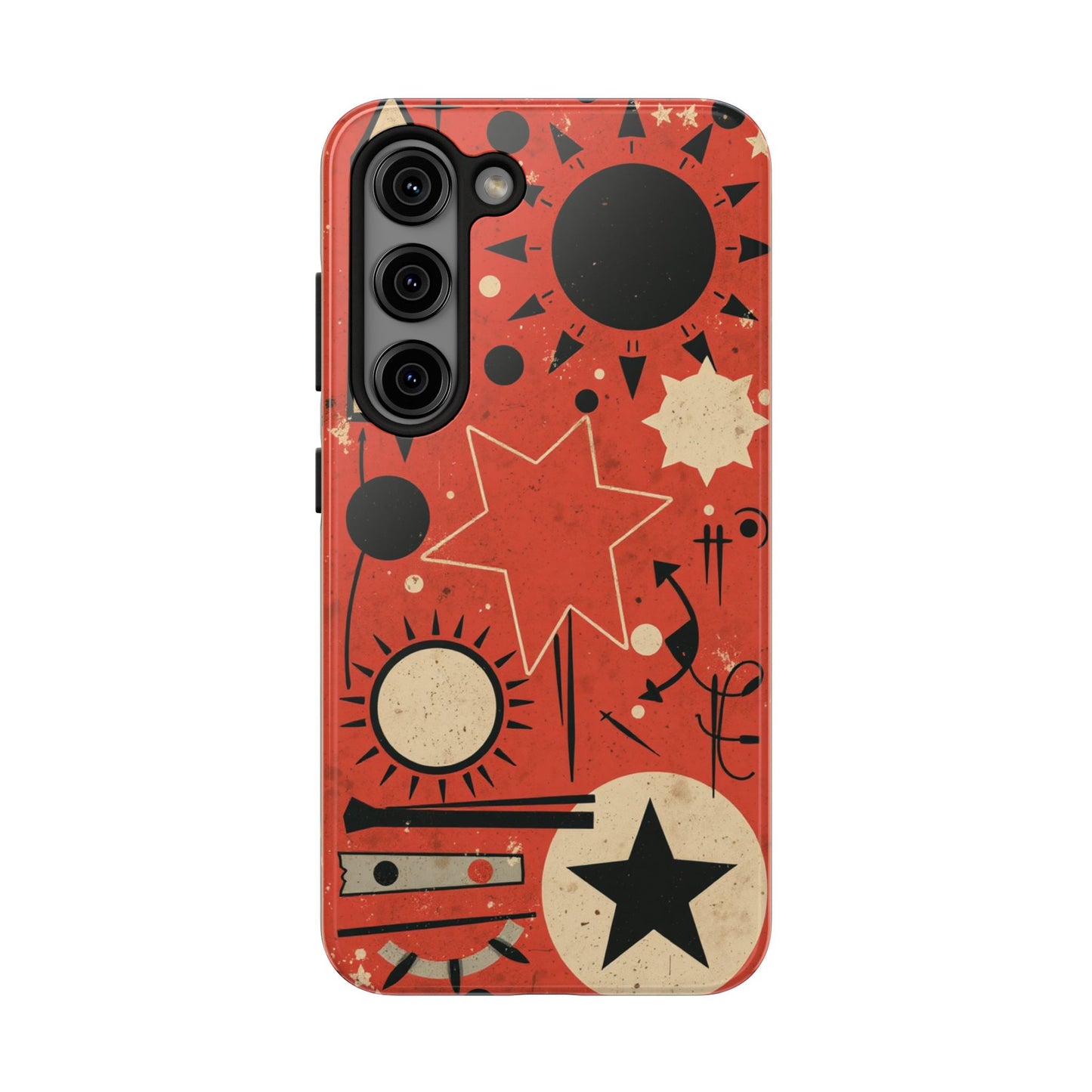 Retro Bold Tough Phone Case - Unique Geometric Design - for iPhone