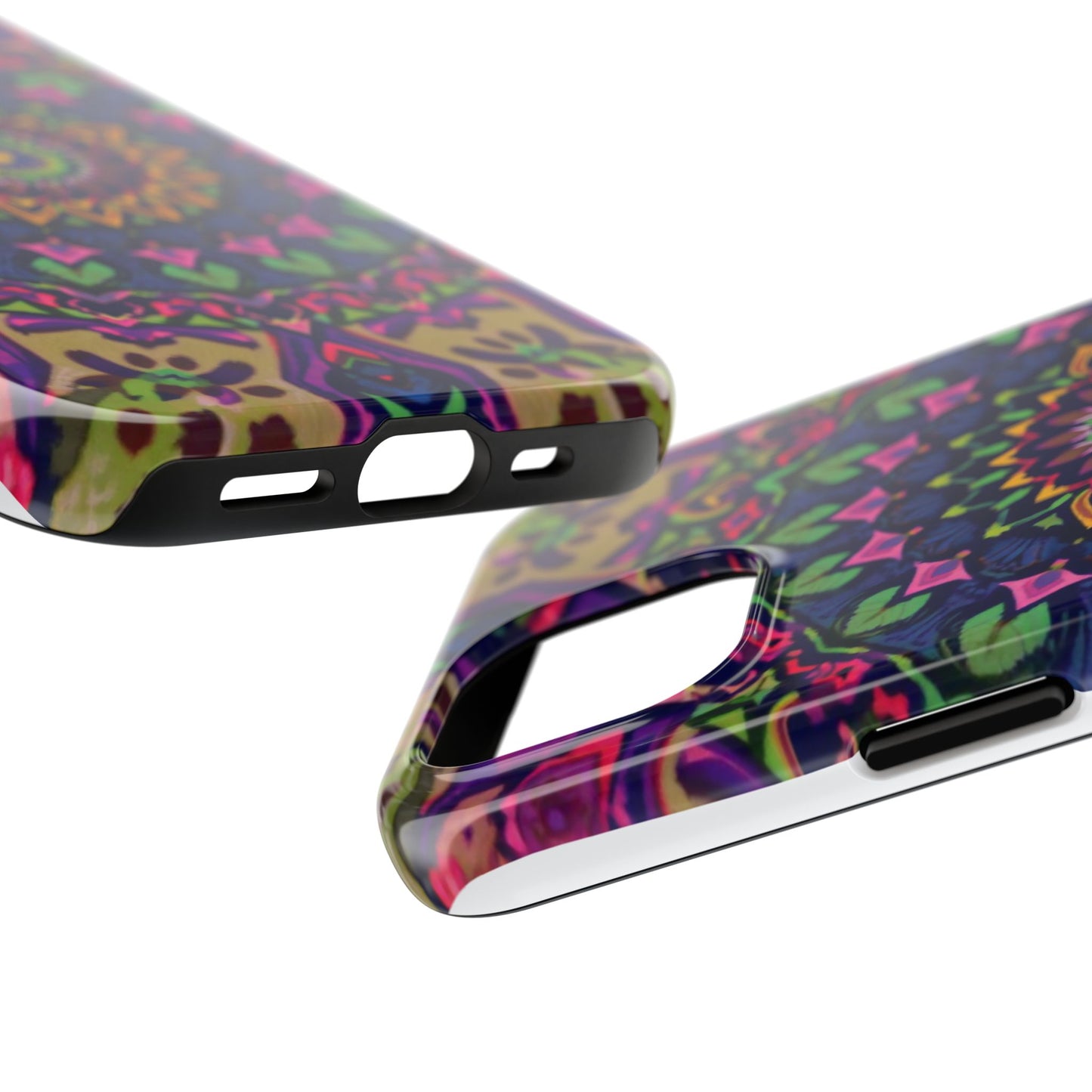 Vibrant Mandala Tough Phone Case - Colorful, Purple Fusion, Durable Protection for Your Device - for iPhone