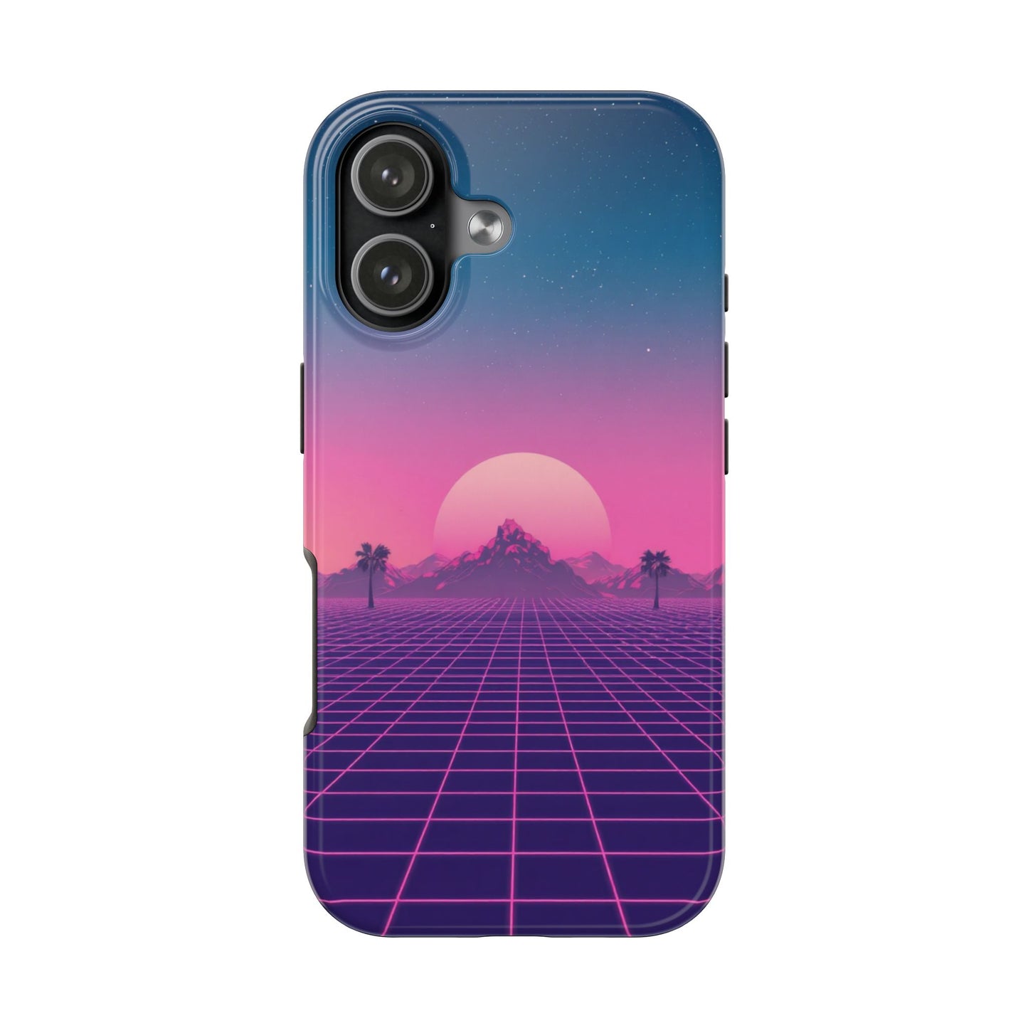Retro Aesthetic Tough Phone Case - Vibrant Sunset Design