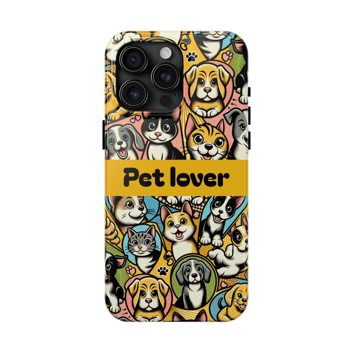 Pet Lover Tough Phone Case - Colorful Animal Design - for iPhone