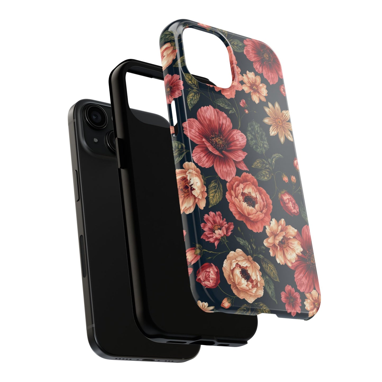 Spring Power! Floral Tough Phone Case - Durable Protection with Elegant Flower Design - for iPhone