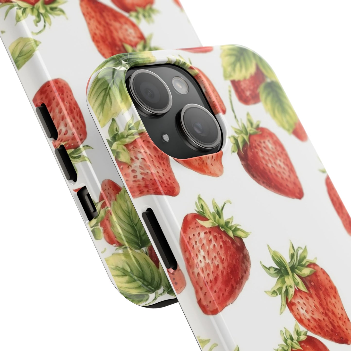 Strawberry Tough Phone Case - Durable Protection with a Fresh Design - for iPhone