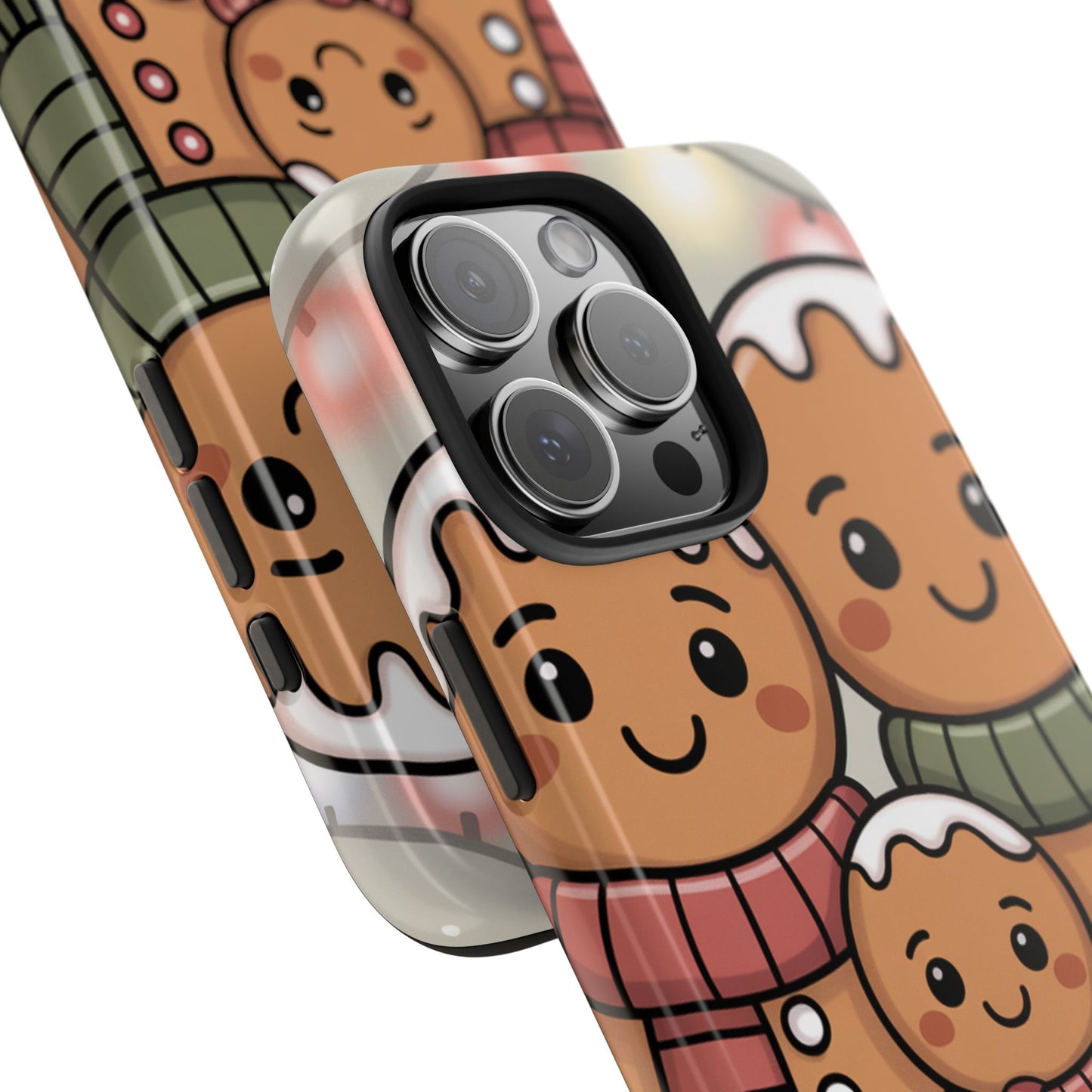 Gingerbread Cartoon Family Tough Phone Case – Festive Holiday Protection