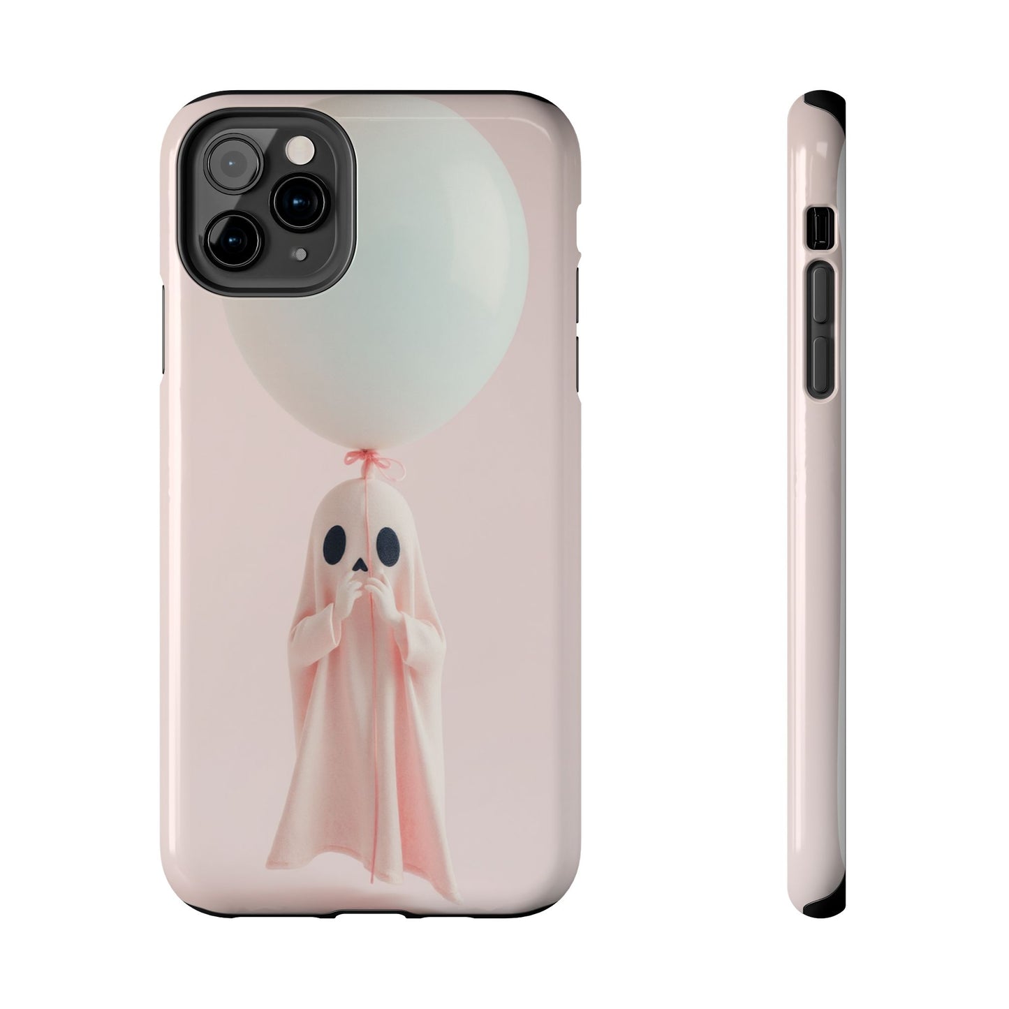 Cute Ghost Phone Case with Balloon - Tough Protection for Spooky Vibes
