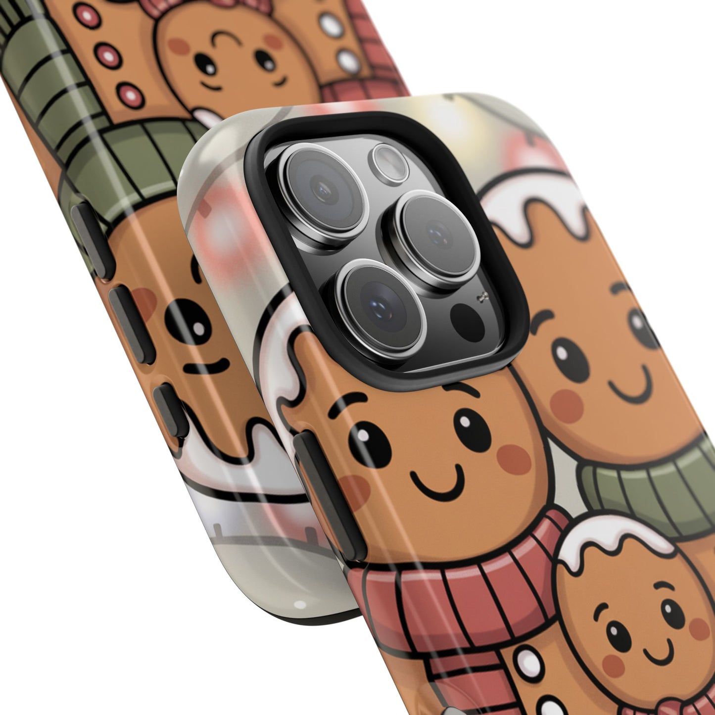 Gingerbread Cartoon Family Tough Phone Case – Festive Holiday Protection