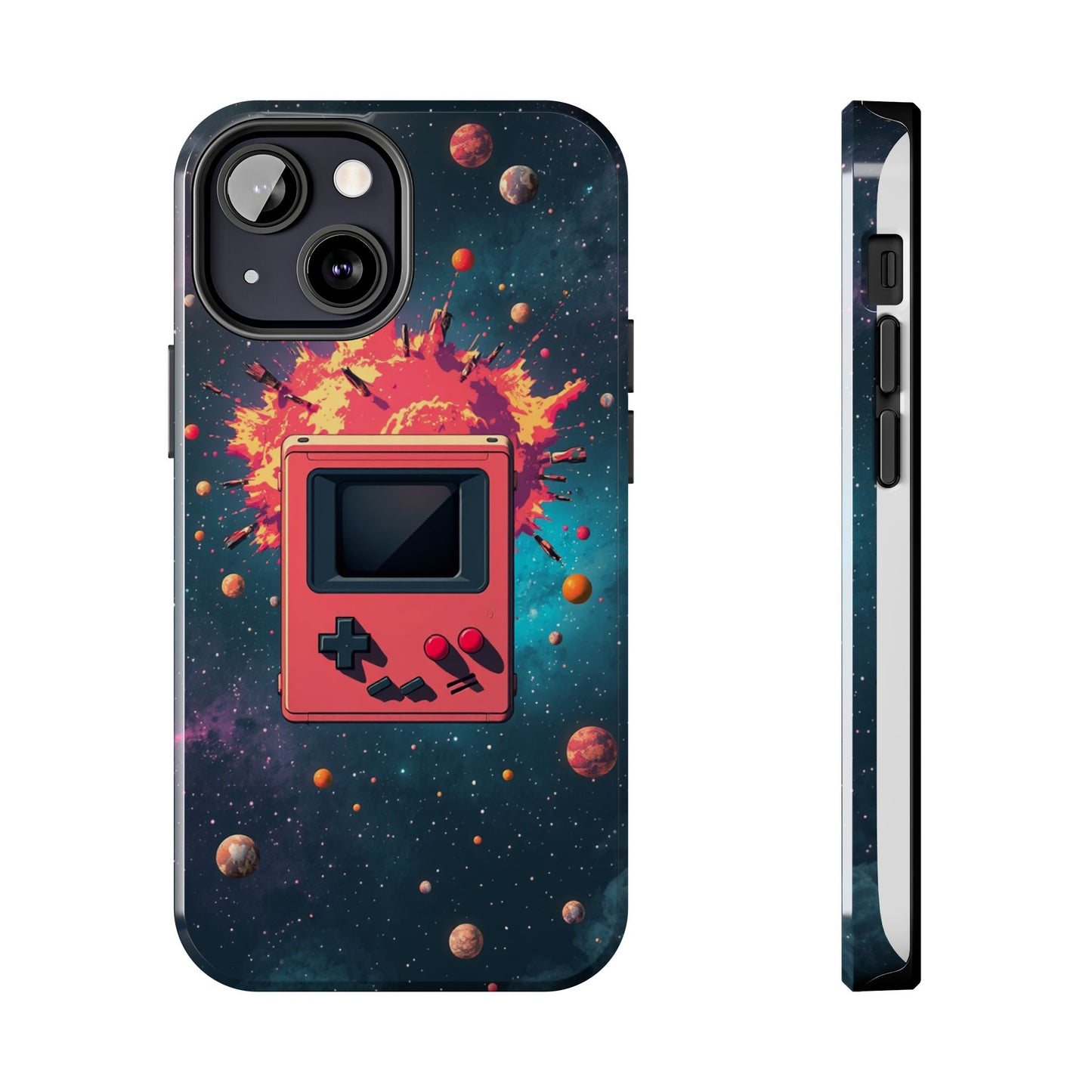 Retro Gaming Tough Phone Case - Space Adventure Design