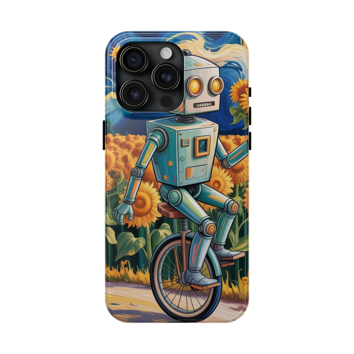 Robot Cycle Tough Phone Case - Durable & Unique Design