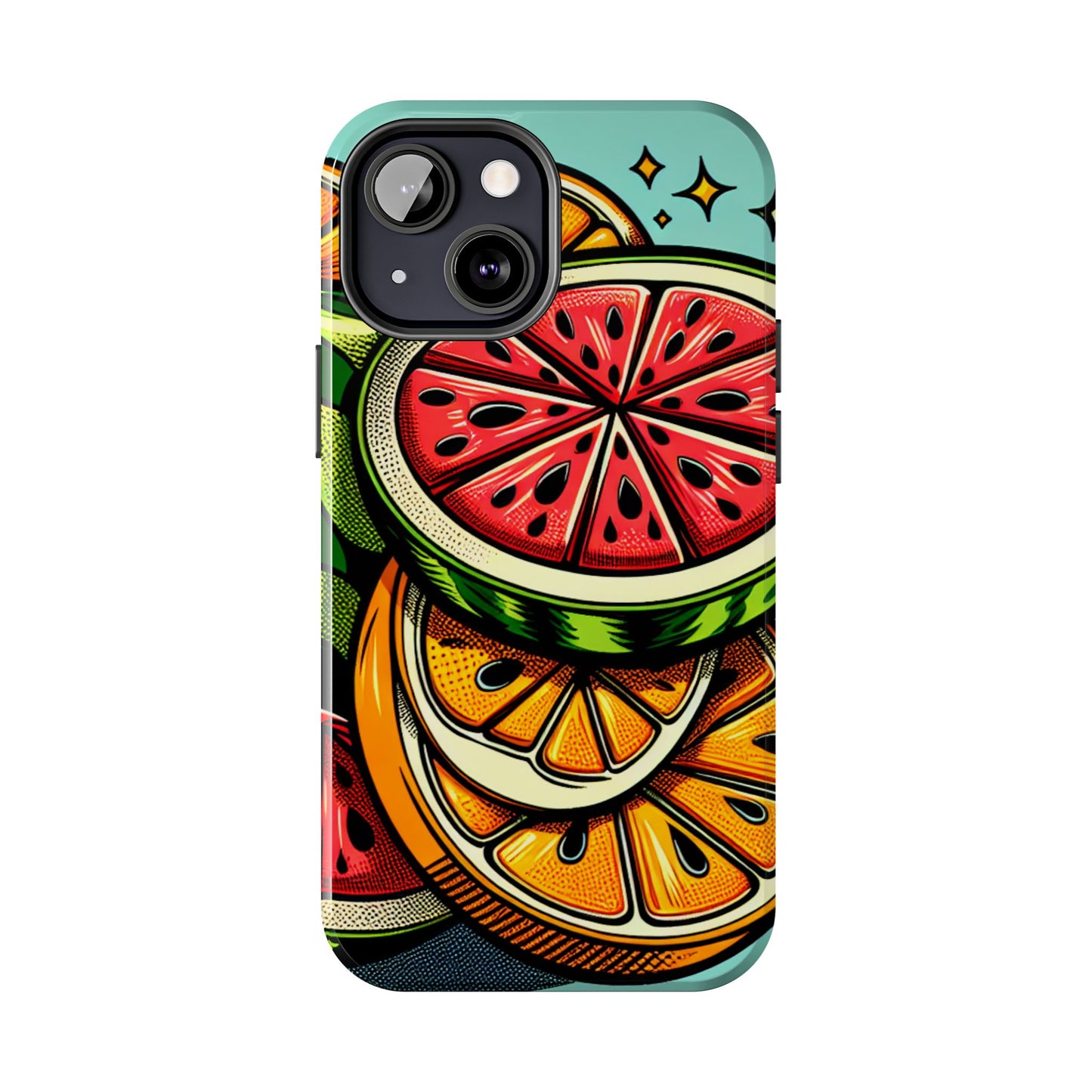 Vibrant Citrus Tough Phone Case - Fruit Slice Design - for iPhone