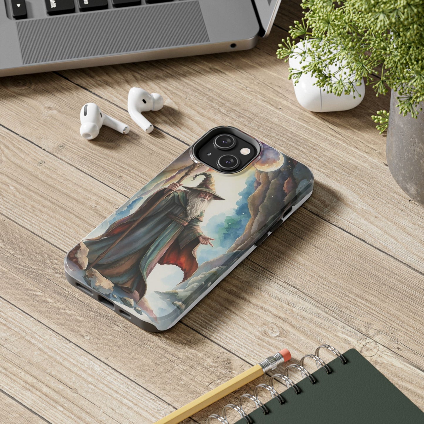 Magical Wizard Phone Case - Tough, Durable Phone Cover for Fantasy Lovers, Geek Gift, Unique Design, Celestial Phone Accessory