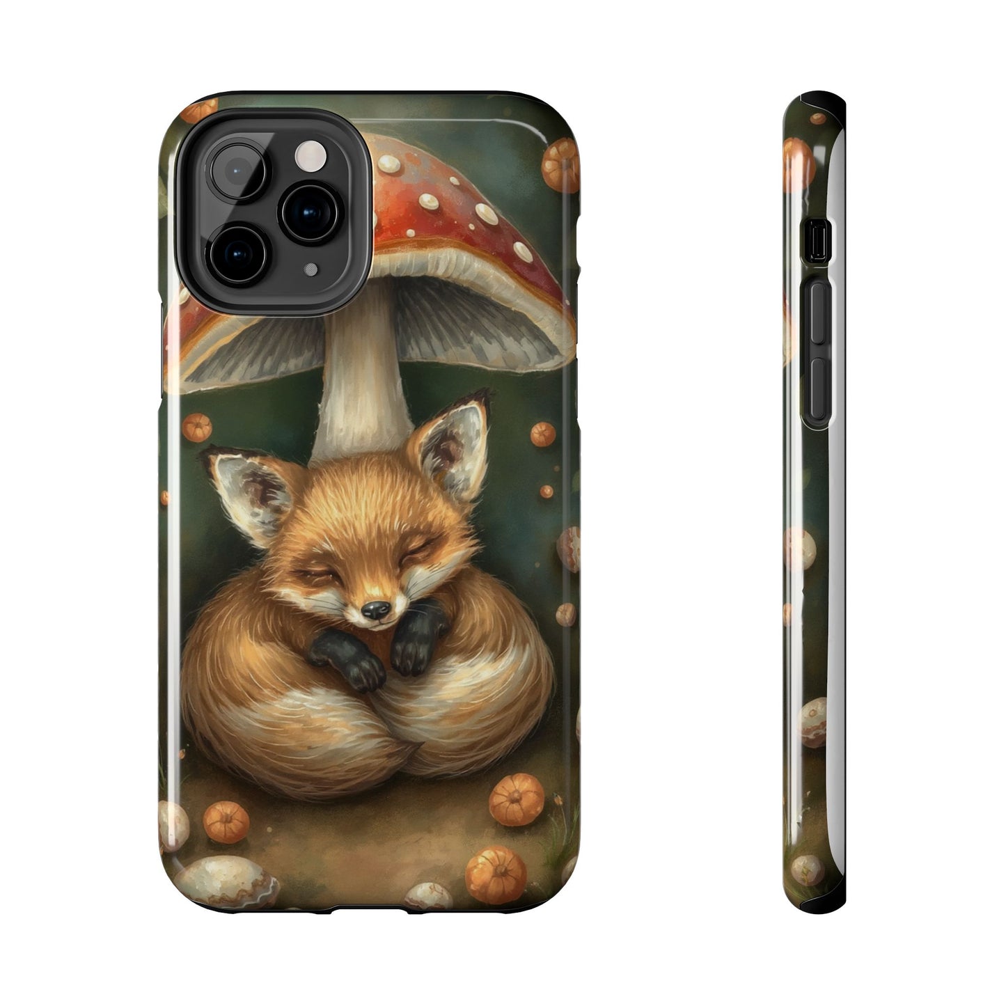 Cute Fox & Mushroom Phone Case - Tough Protective Cover