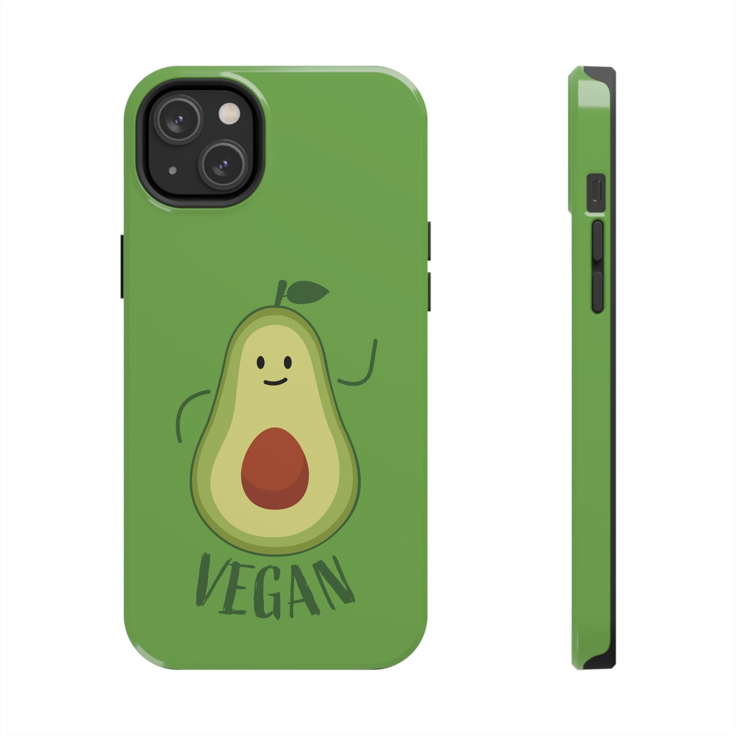 Vegan Avocado Tough Phone Case - Cute & Durable Phone Cover - for iPhone