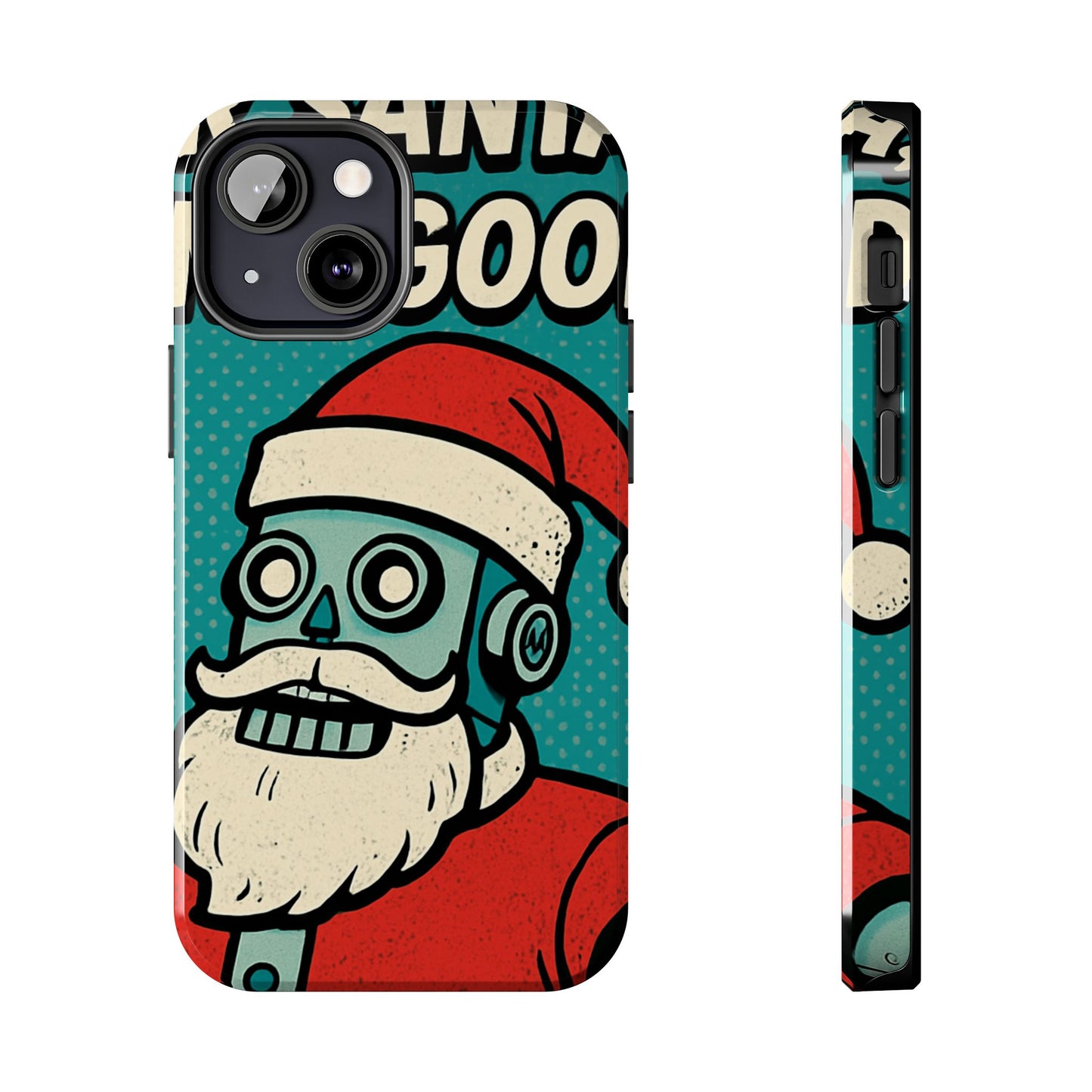 Santa Robot Phone Case - Durable Tough Design for Holidays