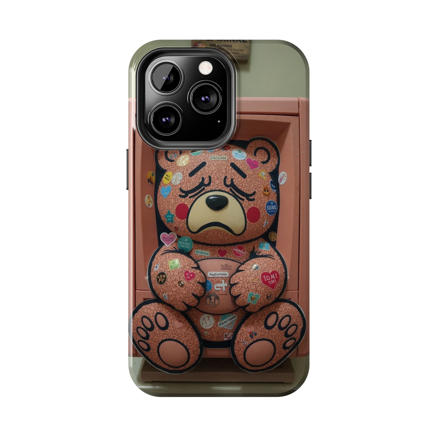 Cute Bear Tough Phone Case - Durable Protection with Fun Design