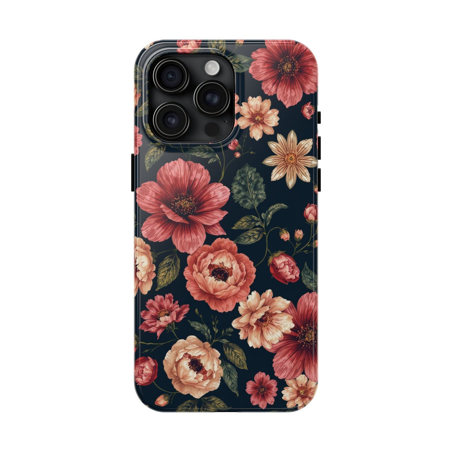 Spring Power! Floral Tough Phone Case - Durable Protection with Elegant Flower Design - for iPhone