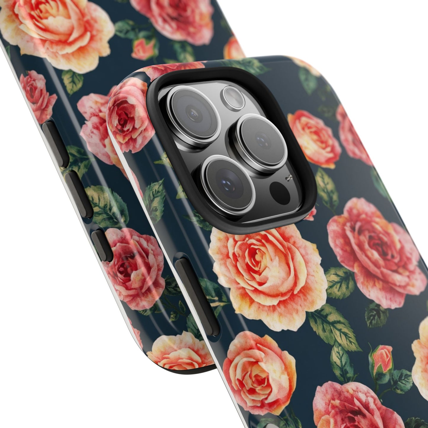 Floral Tough Phone Cases - Durable & Stylish New Age Rose Design - for iPhone