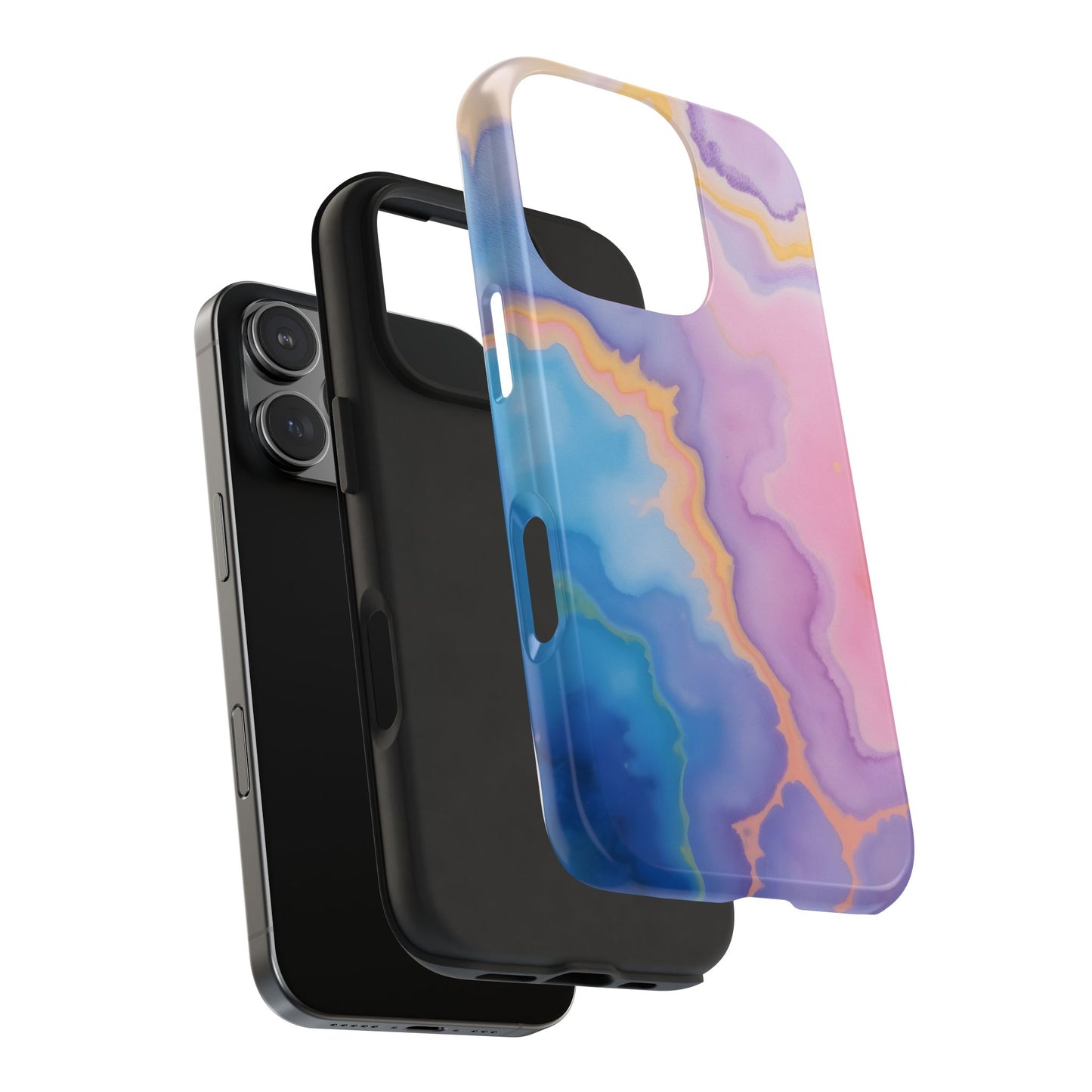 Watercolor Abstract Colors Tough Phone Case - Protective Cover for iPhone