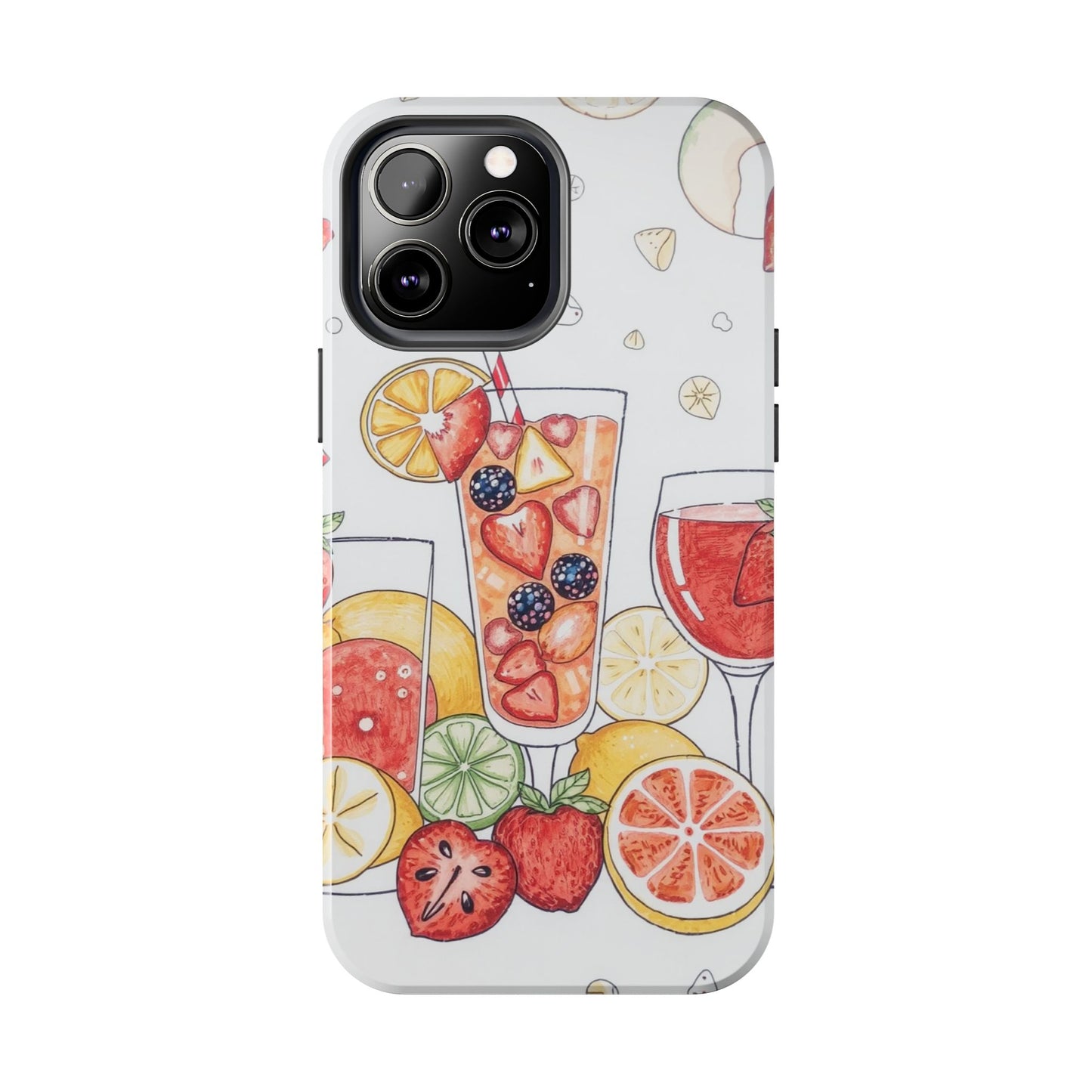 Colorful Fruit Cocktail Tough Phone Case - Perfect for Summer Vibes
