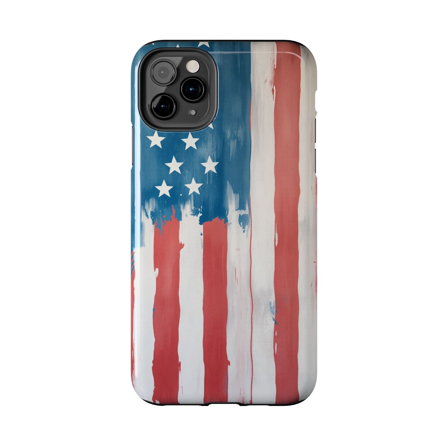 Patriotic Tough Phone Cases - Abstract USA Flag Design for Durable Protection - for iPhone
