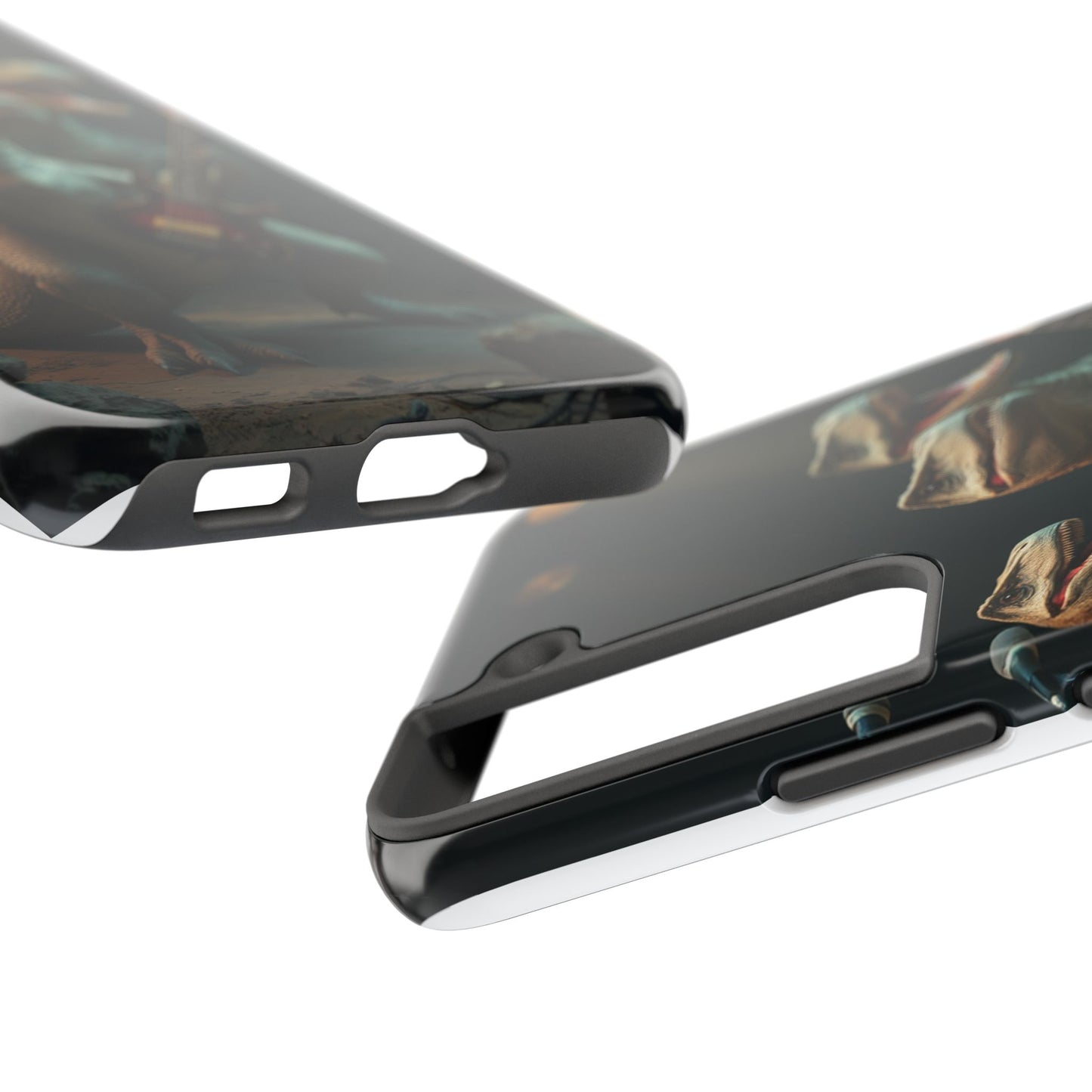 Rockin' Dinosaur Tough Phone Cases - Perfect for Music Lovers and Kids!