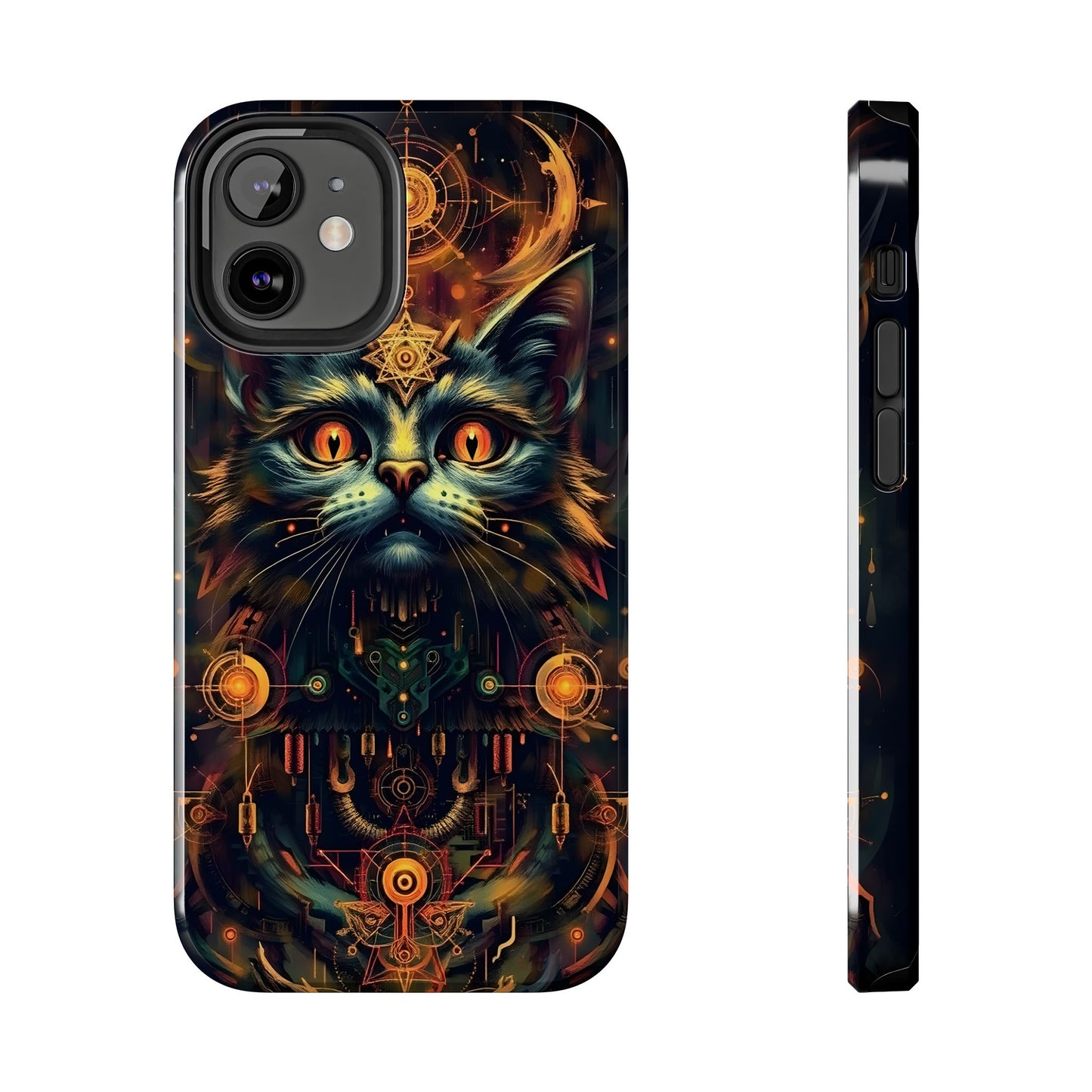 Mystical Cat Queen Tough Phone Case – Unique Protection for Cat Lovers - for iPhone